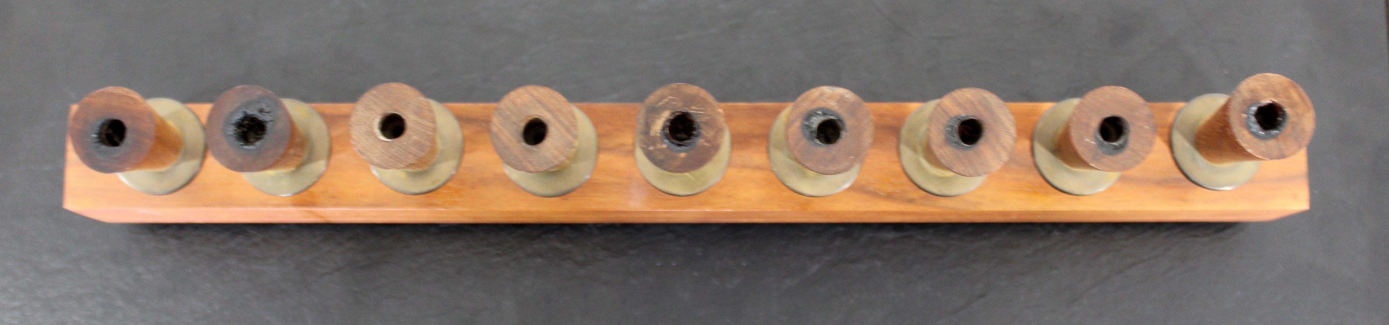 Mid-Century Modern Danish Teak Candelabra Candle Holder Menorah, 1960s 1