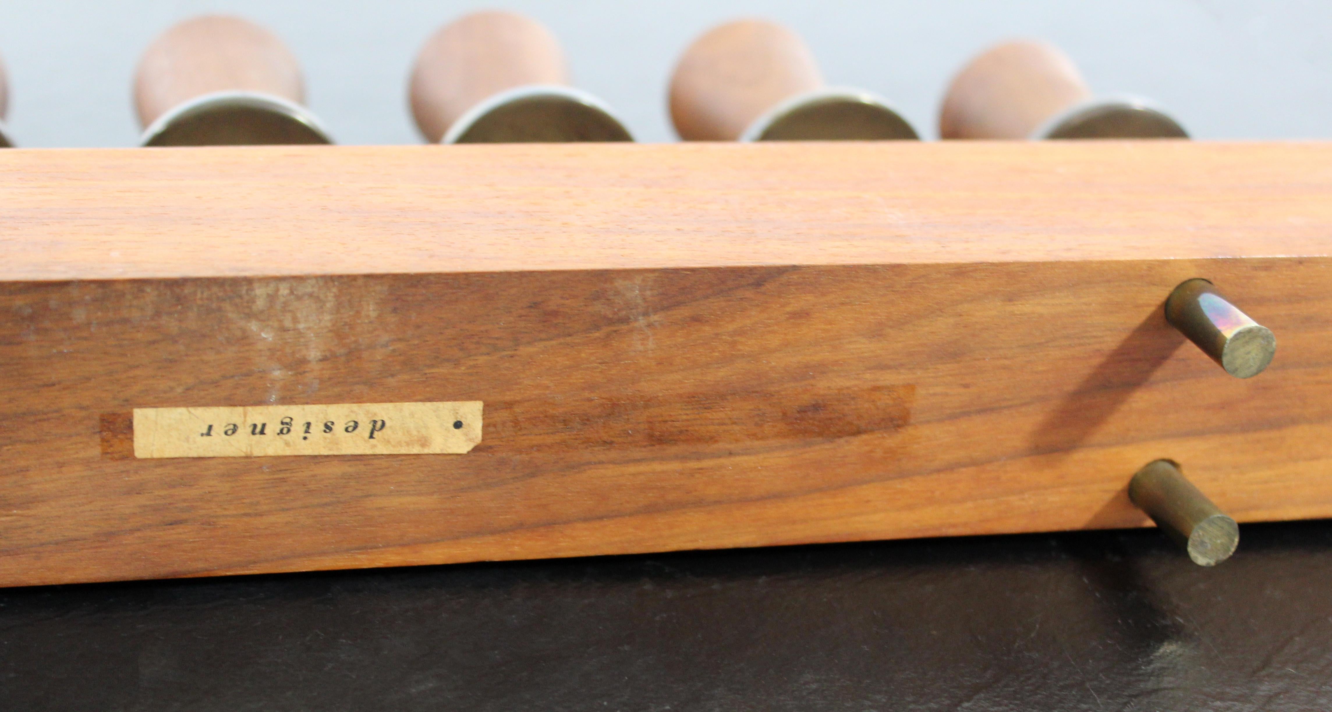 Mid-Century Modern Danish Teak Candelabra Candle Holder Menorah, 1960s 2