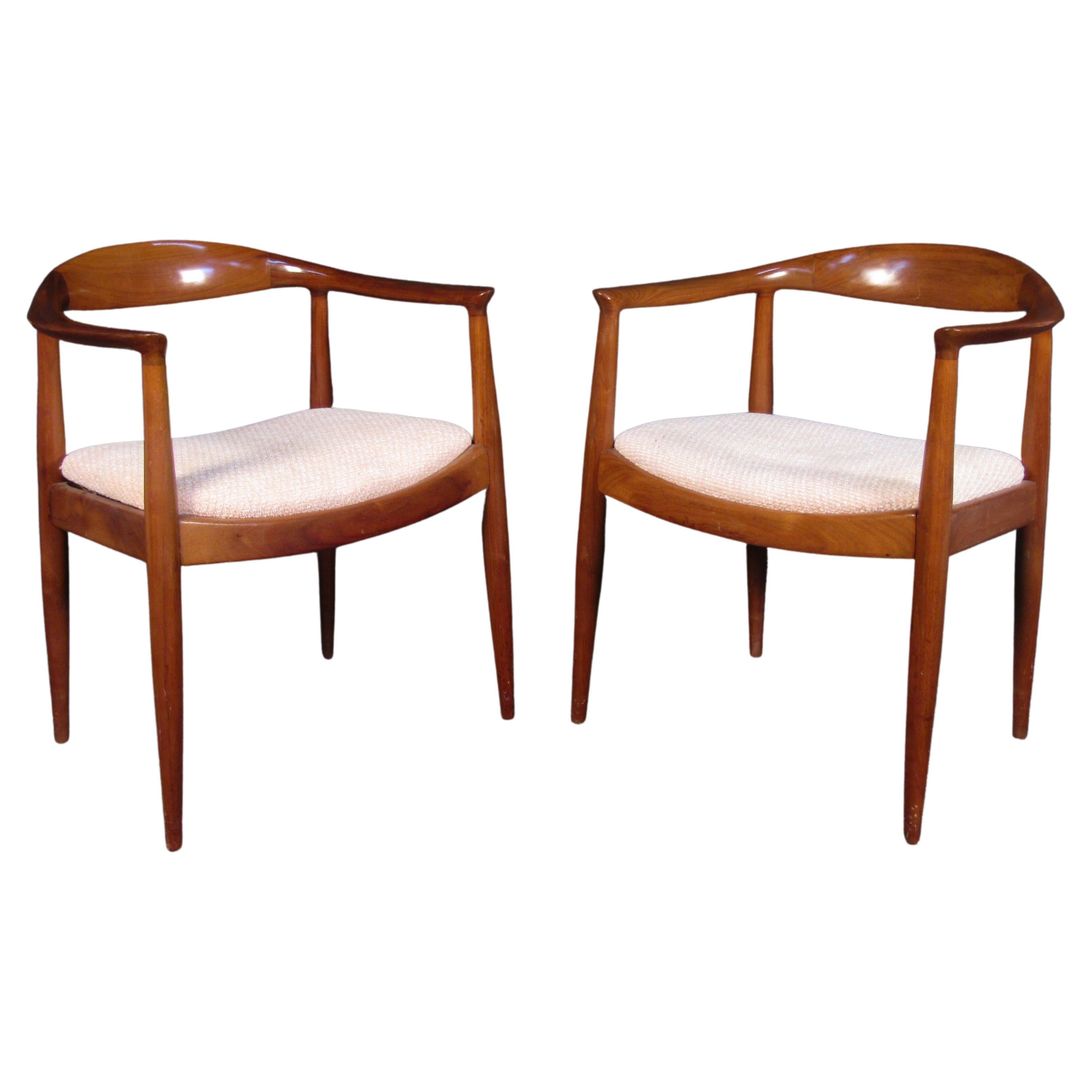 Mid-Century Hans Wegner style Walnut Chairs