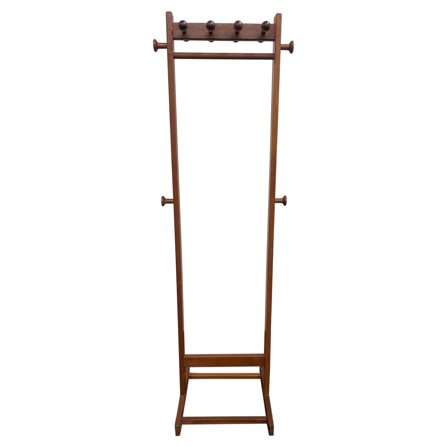 Dänischer Teakholz-Mantelständer, Moderne der Mitte des Jahrhunderts