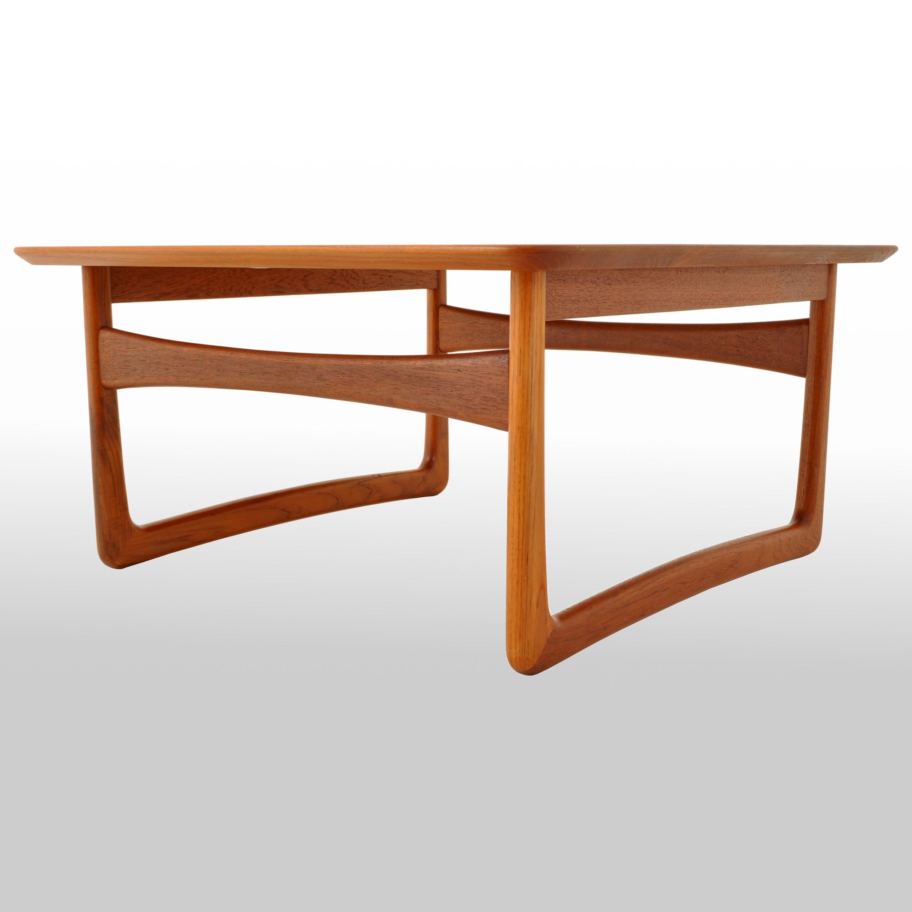 Mid-Century Modern Danish Teak Coffee Table by Tove & Edvard Kindt Larsen, 1960s 1