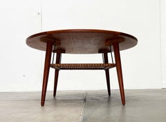 Mesa de centro de sofá danesa de teca moderna de mediados de siglo, años 60