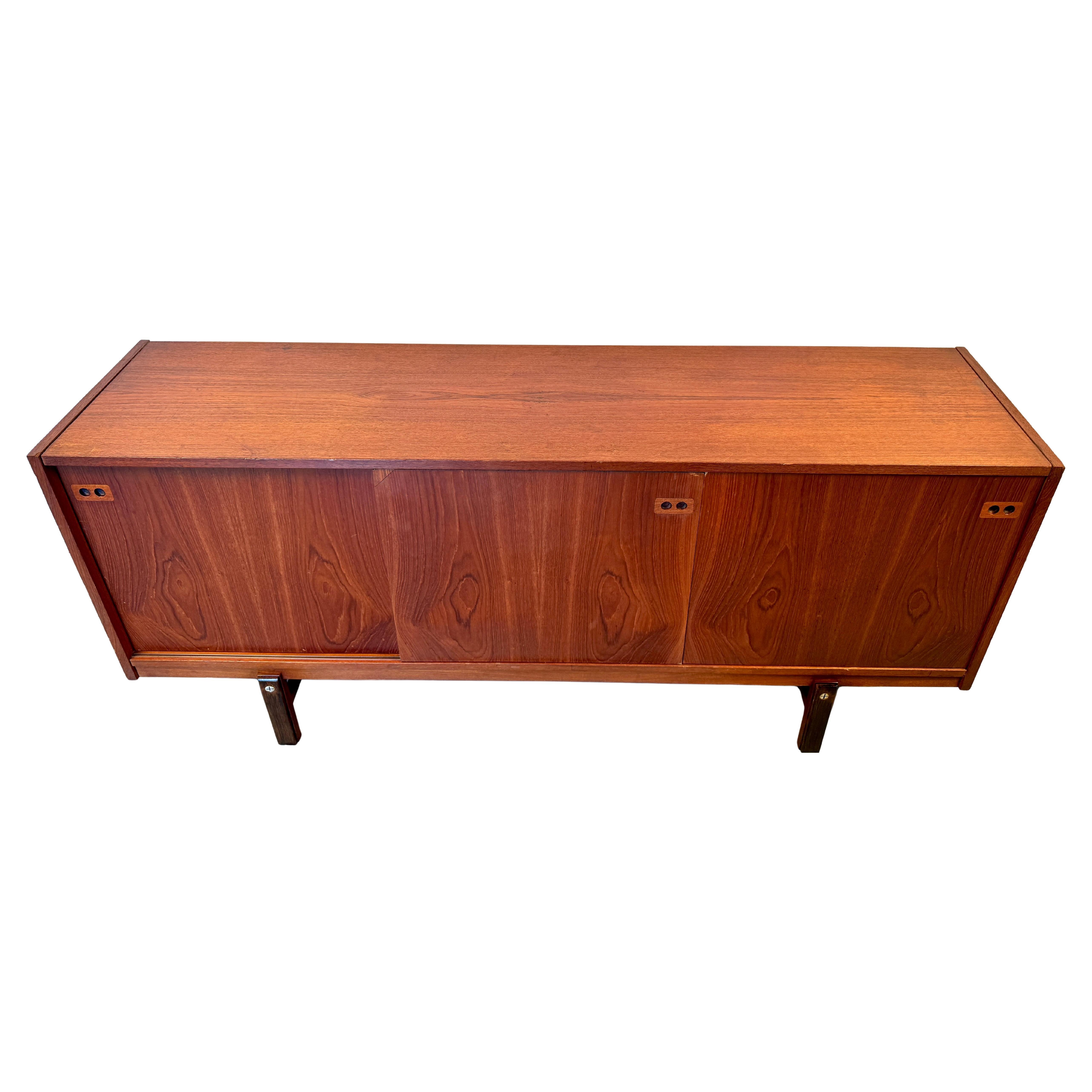 Mid Century Modern Danish Teak Credenza by Kofod Larsen For Sale