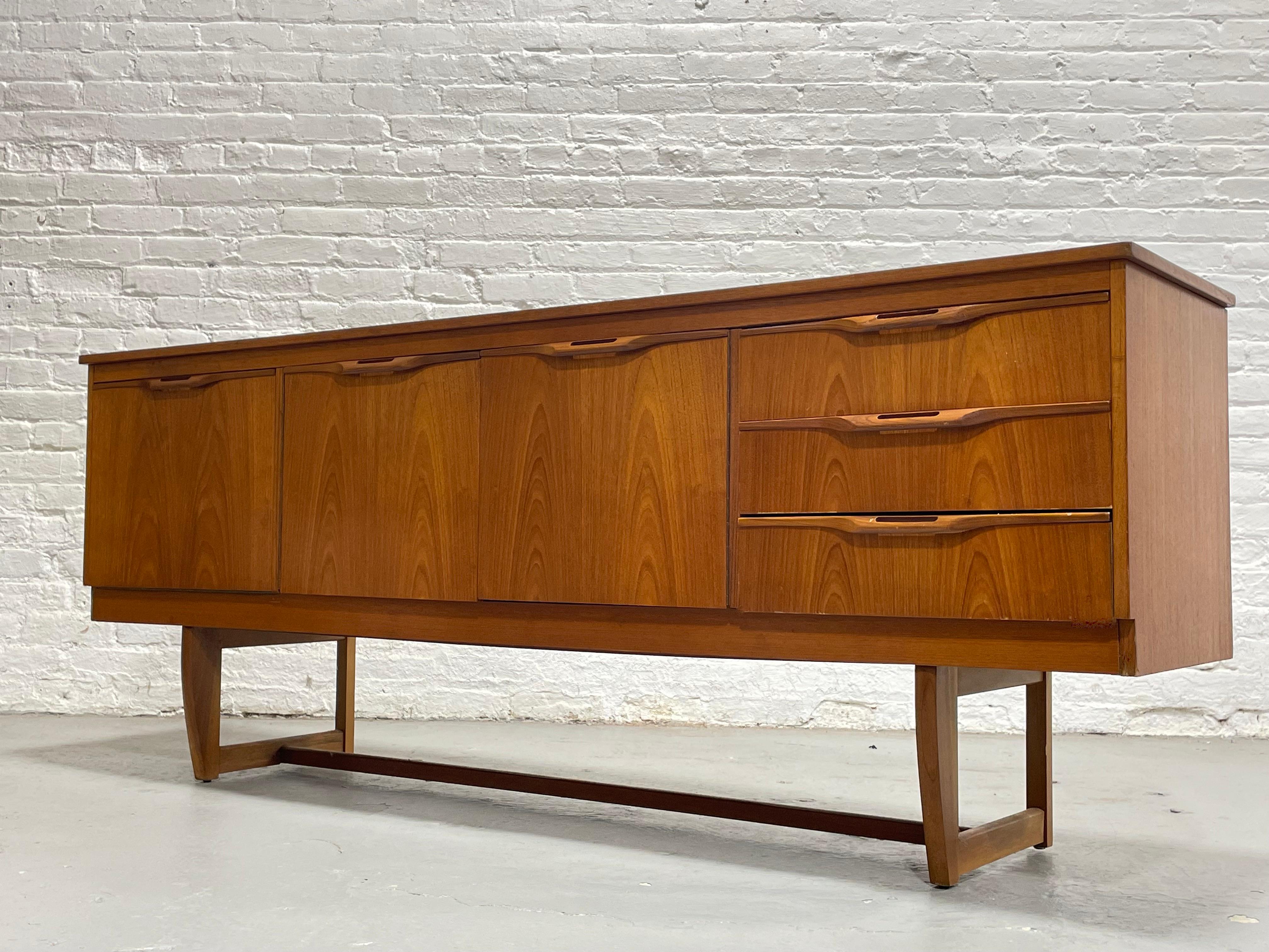 Mid Century Modern Danish Teak CREDENZA / Media Stand by J. Sakol, c. 1960's 5