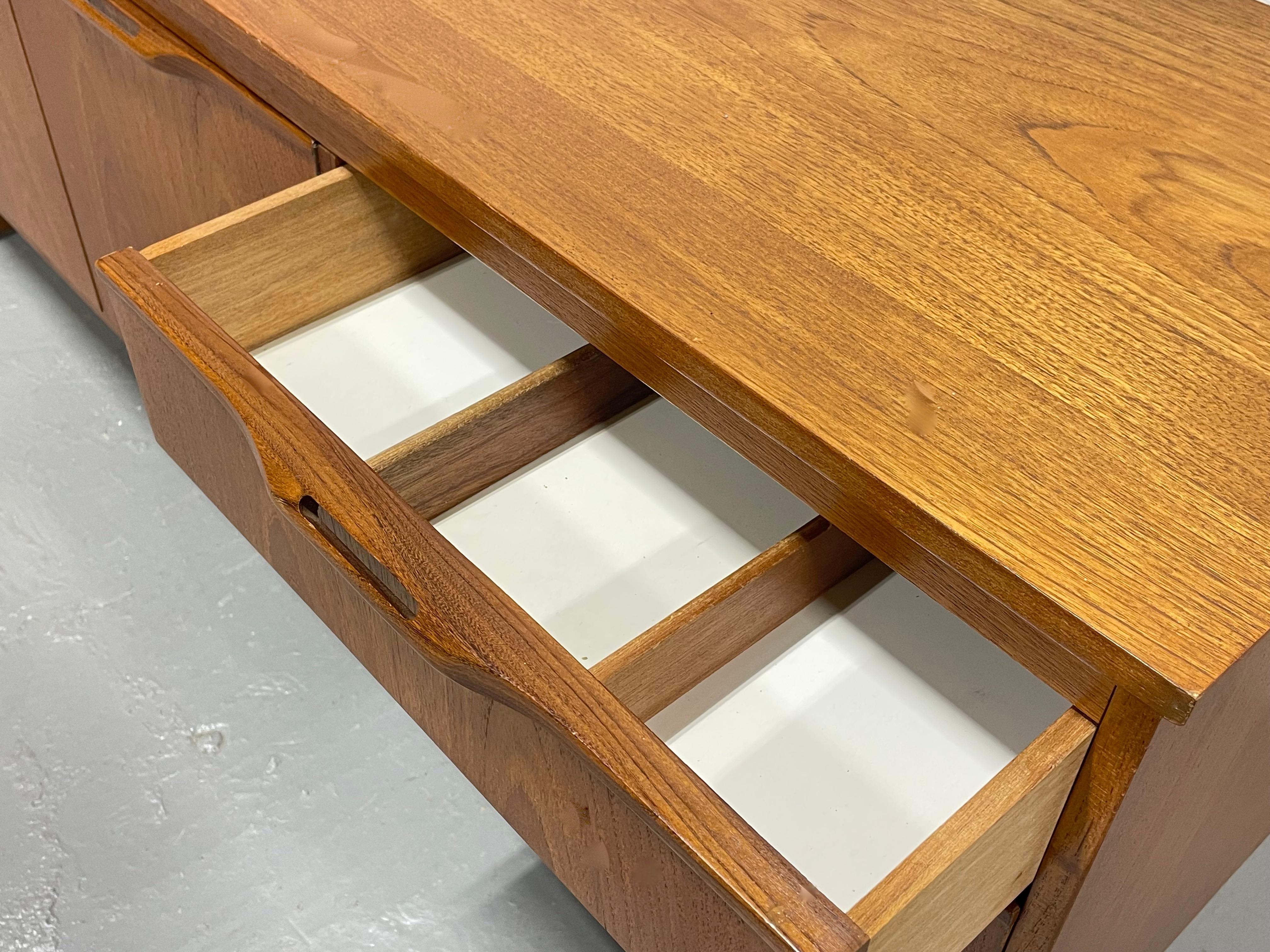 Mid-20th Century Mid Century Modern Danish Teak CREDENZA / Media Stand by J. Sakol, c. 1960's