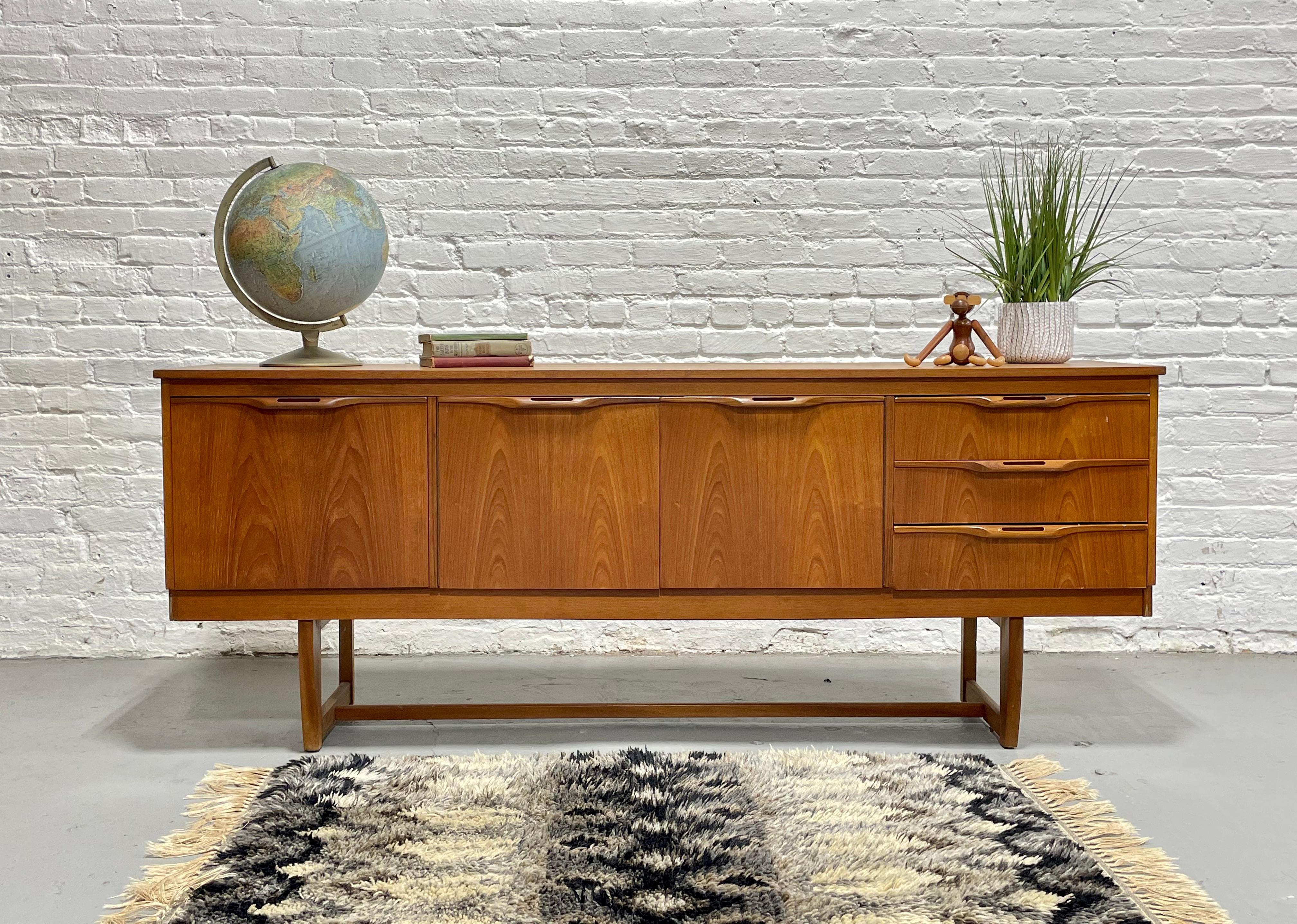Mid Century Modern Danish Teak CREDENZA / Media Stand by J. Sakol, c. 1960's 1