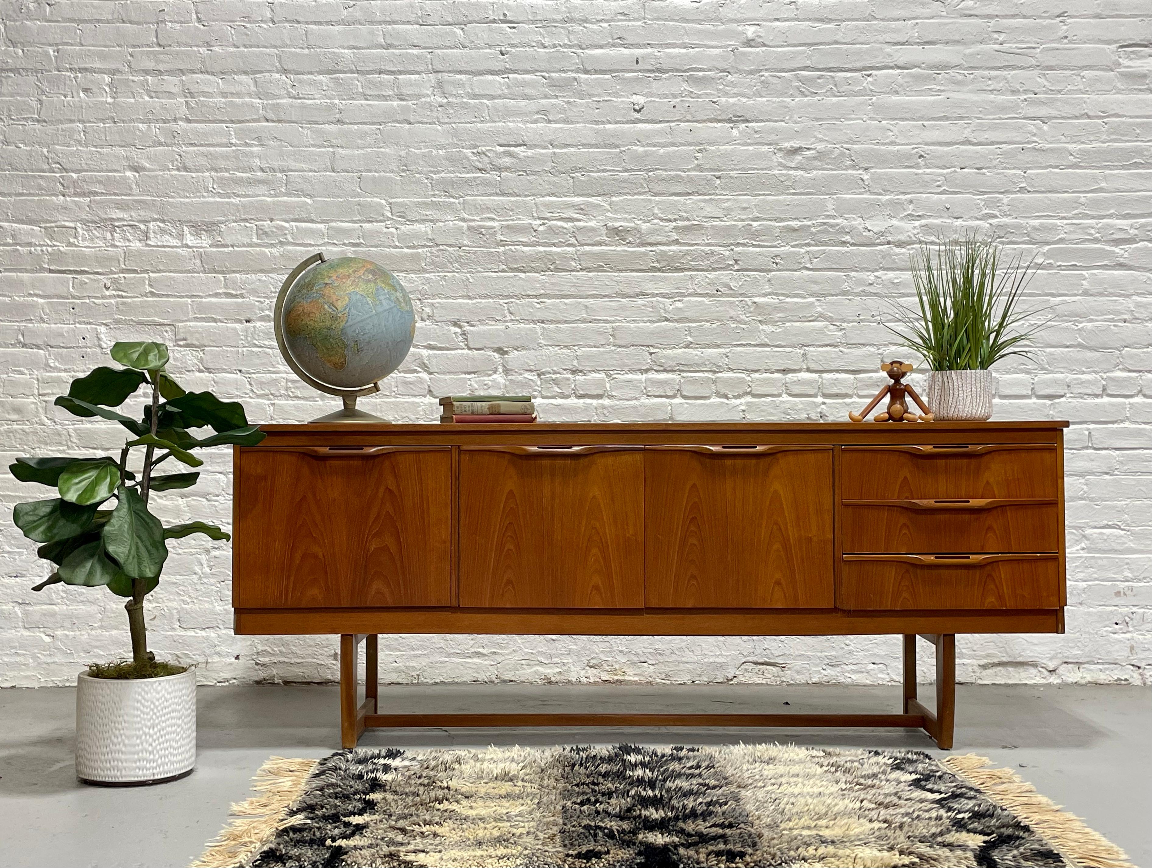 Mid Century Modern Danish Teak CREDENZA / Media Stand by J. Sakol, c. 1960's 3