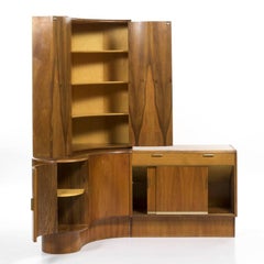 Mid-Century Modern Danish Teak Desk Corner Storage Unit