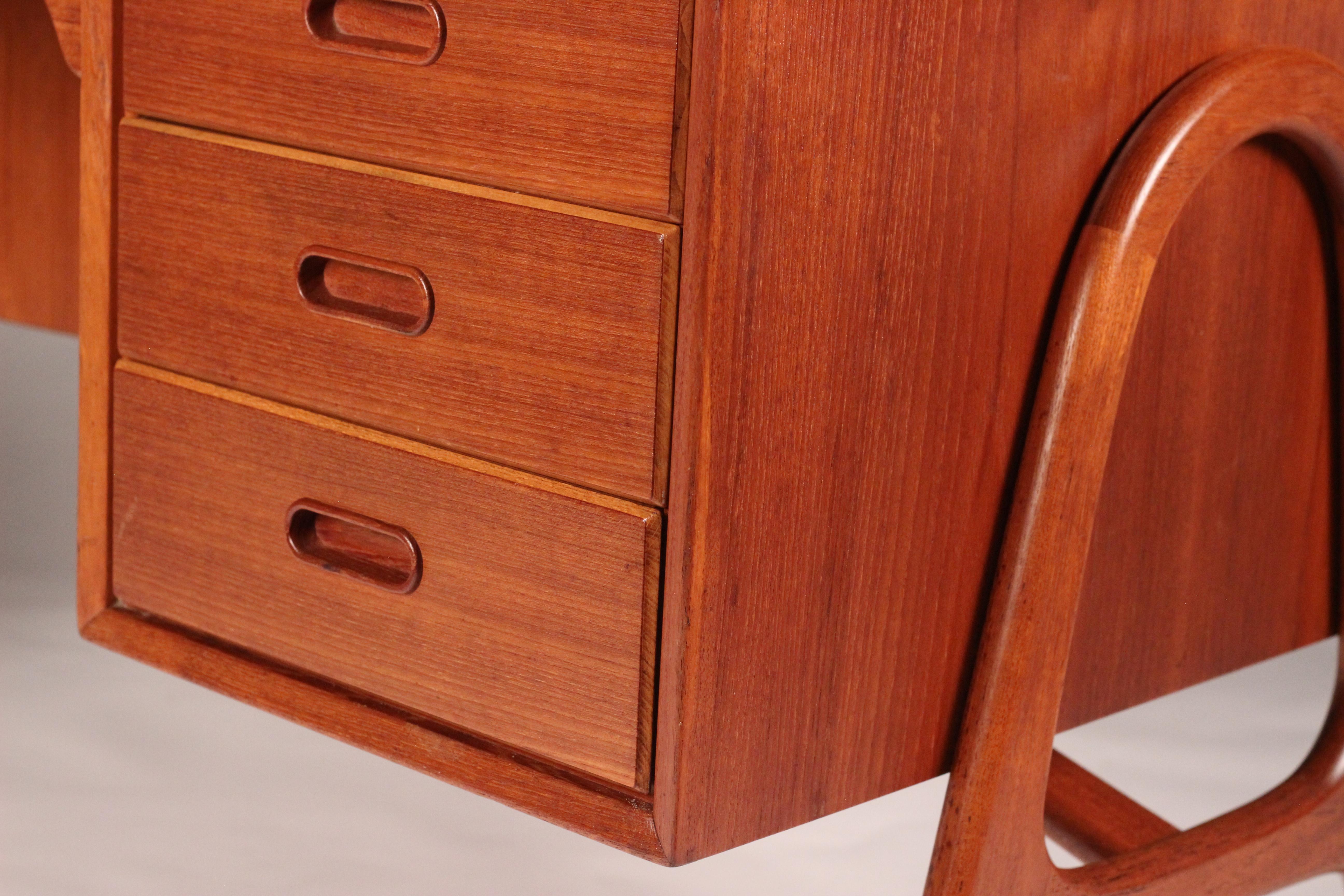 Mid-Century Modern Danish Teak Desk Designed by Svend Aage Madsen 12