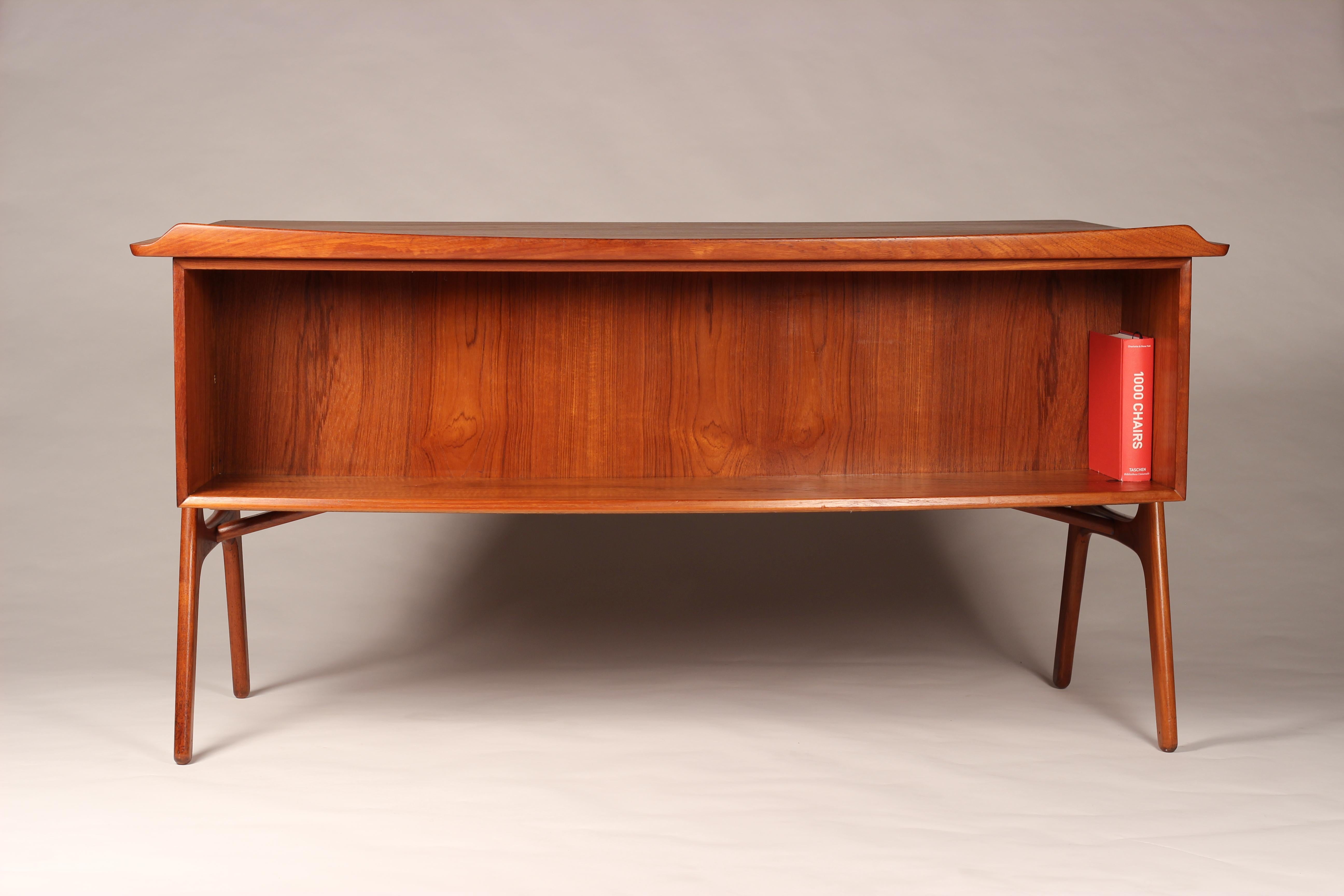 mid century modern teak desk