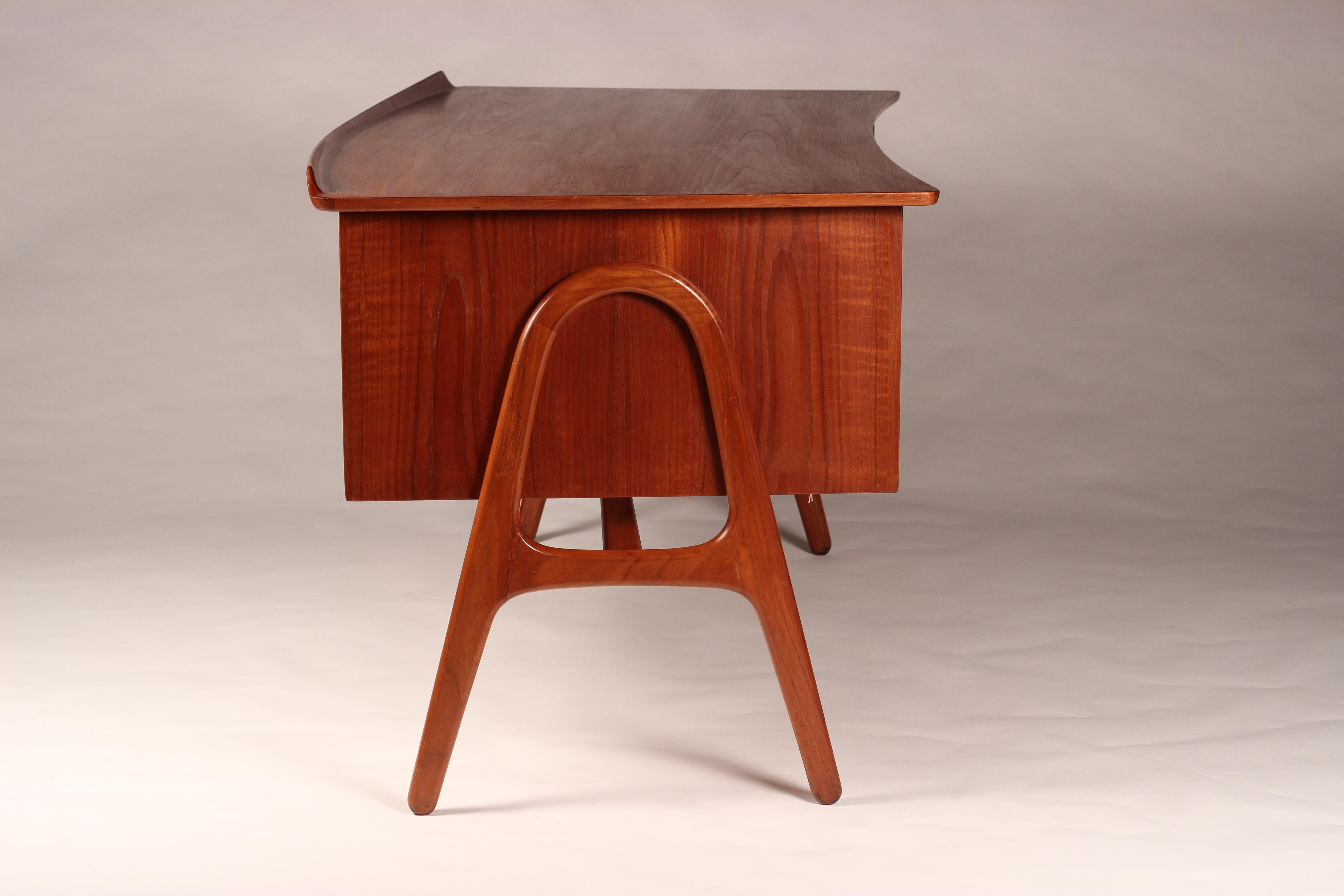 Mid-20th Century Mid-Century Modern Danish Teak Desk Designed by Svend Aage Madsen