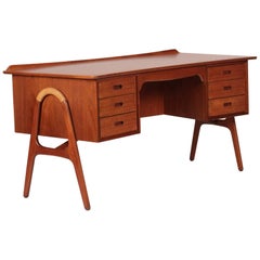 Mid-Century Modern Danish Teak Desk Designed by Svend Aage Madsen