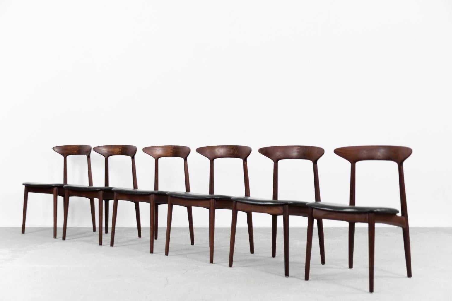 Mid-Century Modern Danish Teak Dining Chairs by Kurt Østervig, 1960s, Set of 6 In Good Condition In Warszawa, Mazowieckie