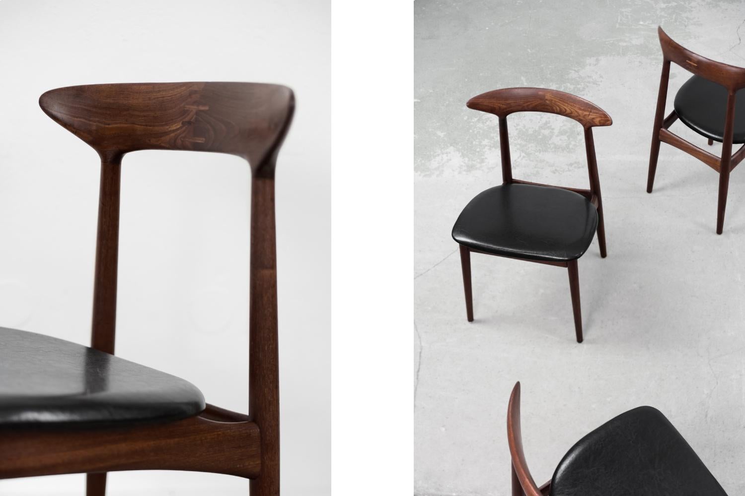 Mid-Century Modern Danish Teak Dining Chairs by Kurt Østervig, 1960s, Set of 6 2