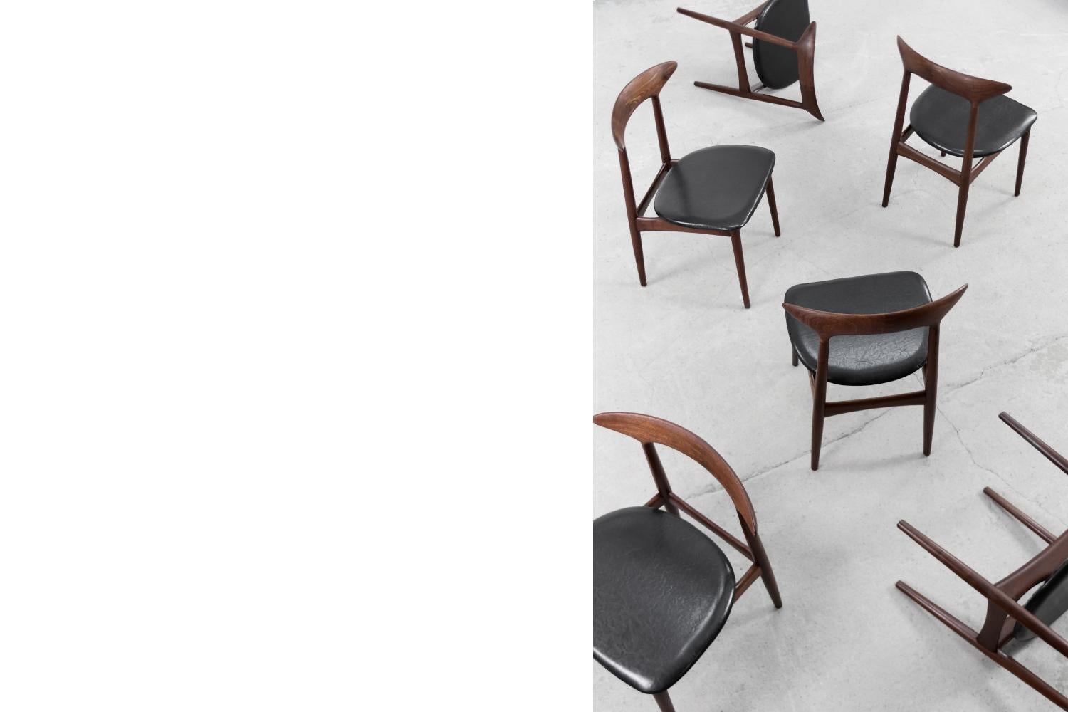 Mid-Century Modern Danish Teak Dining Chairs by Kurt Østervig, 1960s, Set of 6 3