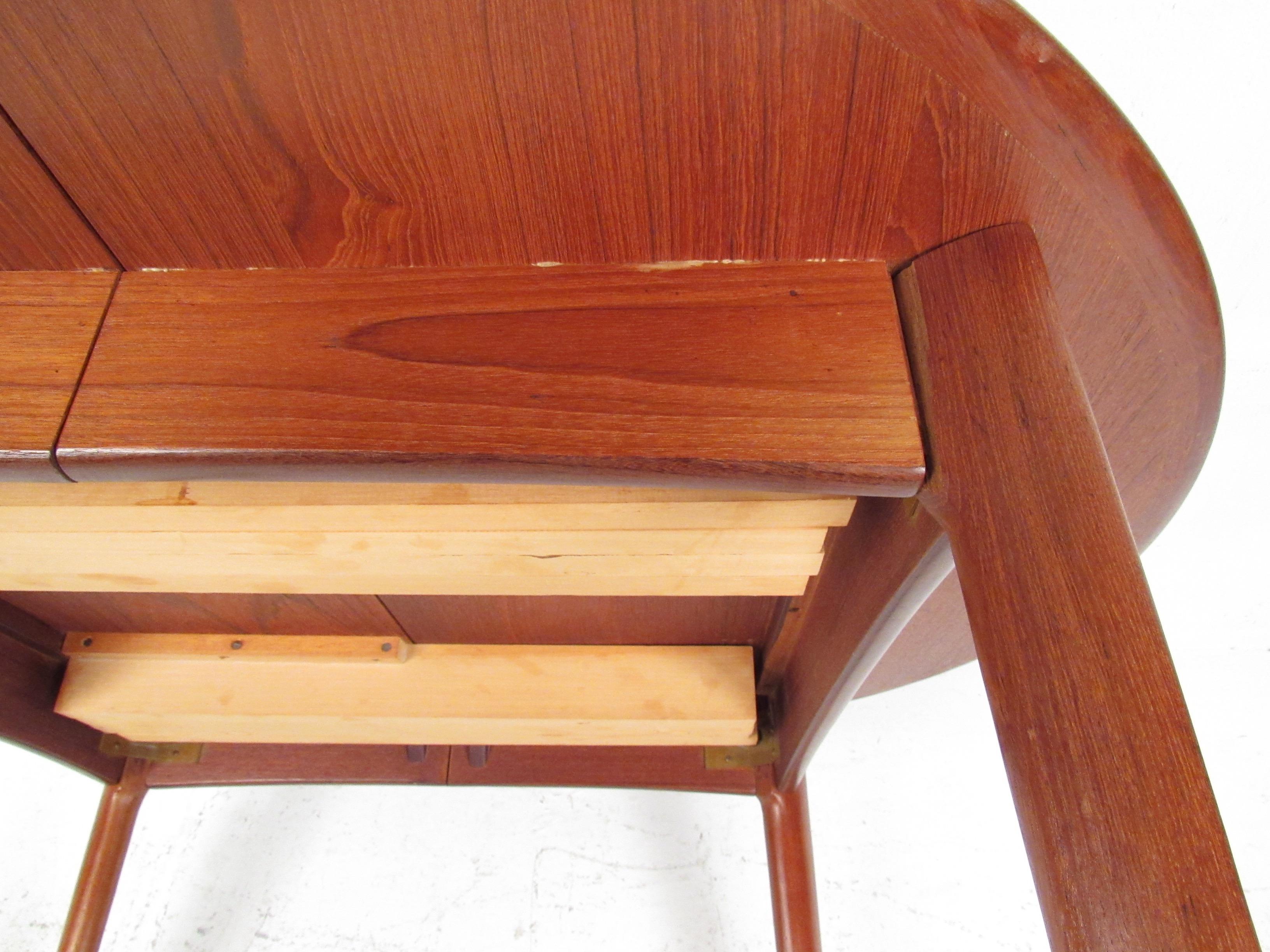 Mid-Century Modern Danish Teak Dining Table 3