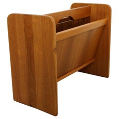 Mid-Century Modern Danish Teak Double Sided Magazine Rack by FBJ Mobler, 1980s