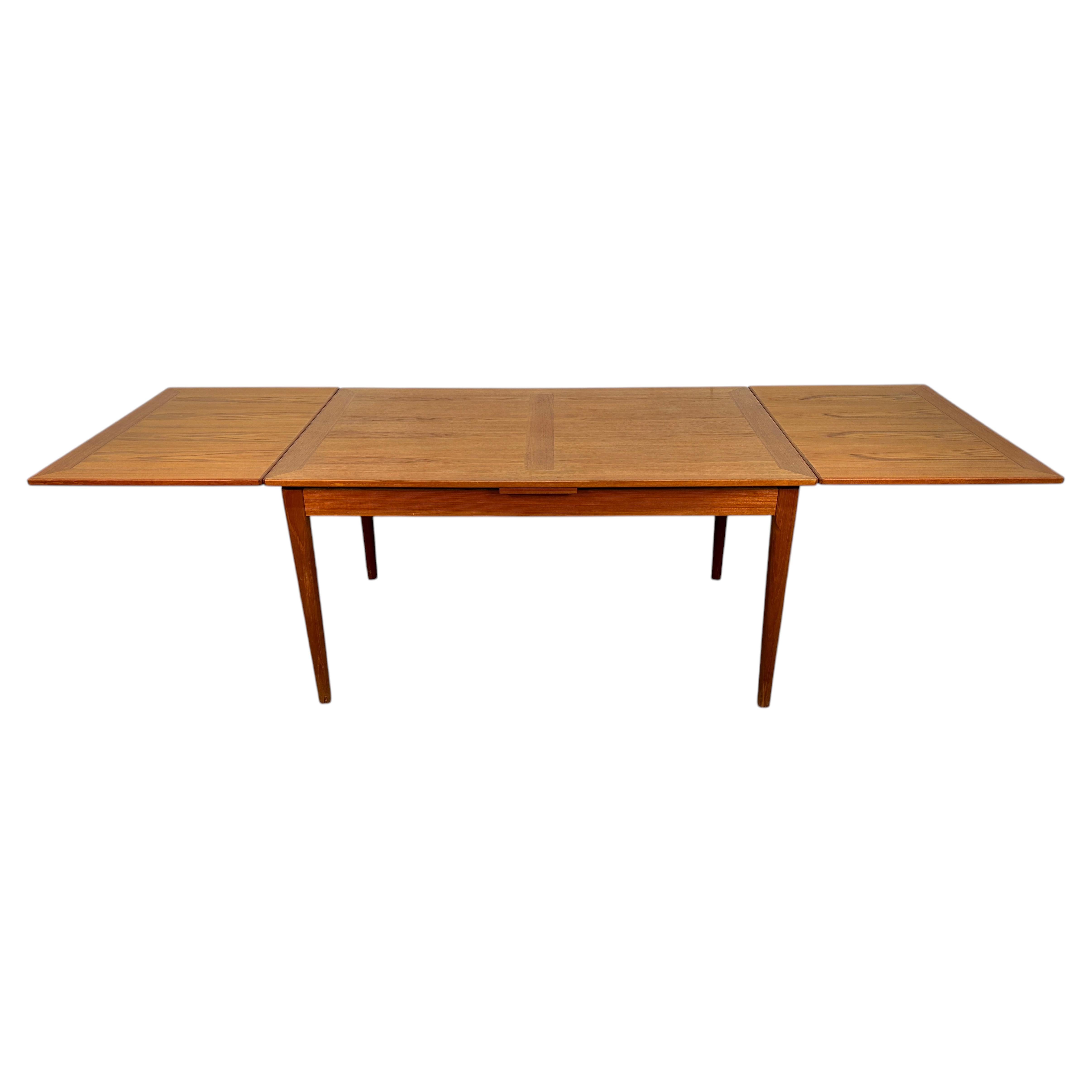 Mid-Century Danish Draw-Leaf Teak Dining Table By Skovby Mobelfabrik