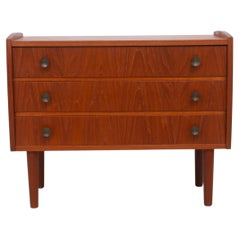 Comodino o cassettiera danese in teak in stile Mid-Century Modern, anni '60.