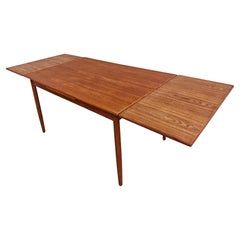 Mid Century Modern Danish Teak Extendable Dining Table, Denmark 1960s