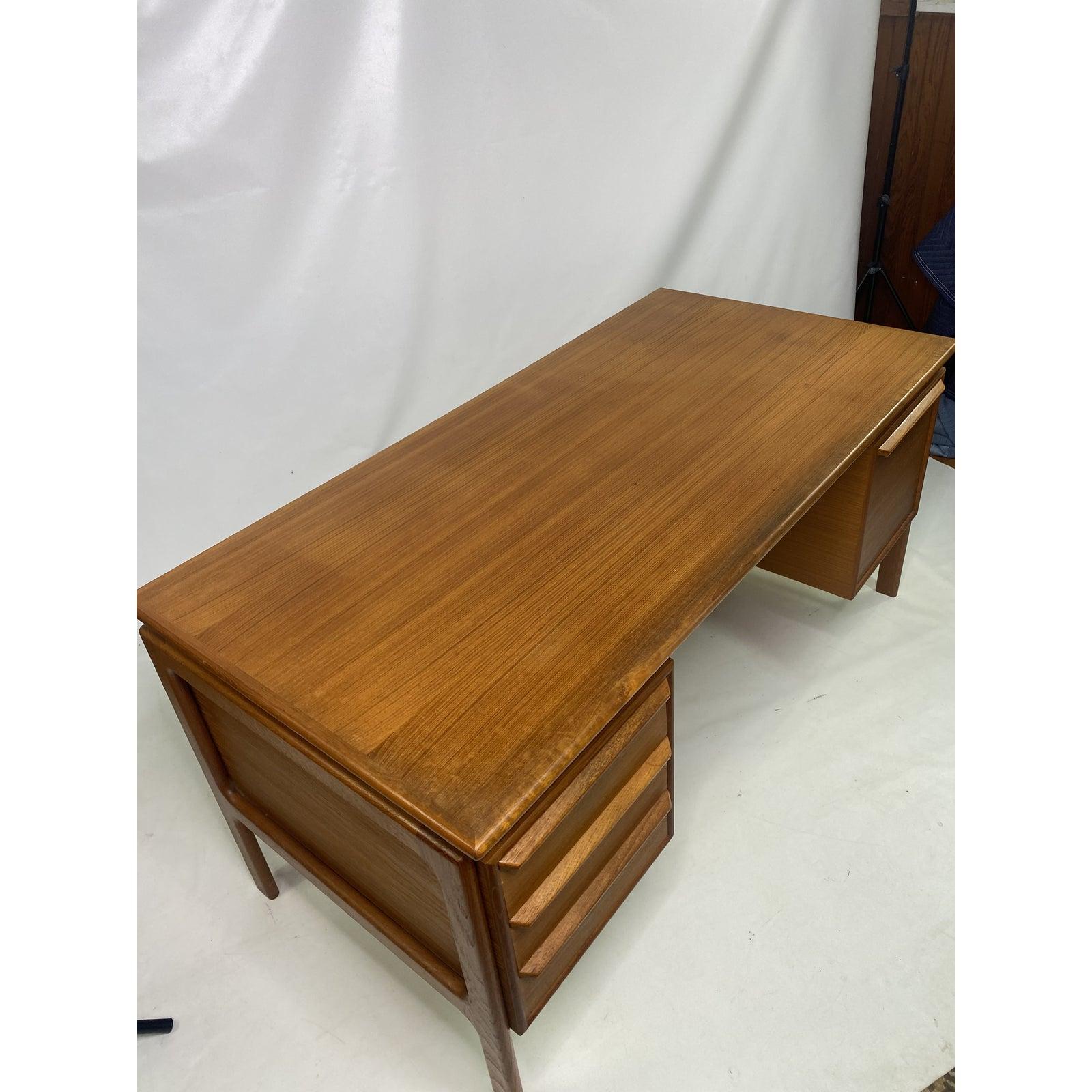 Mid-Century Modern Danish teak floating desk.
 