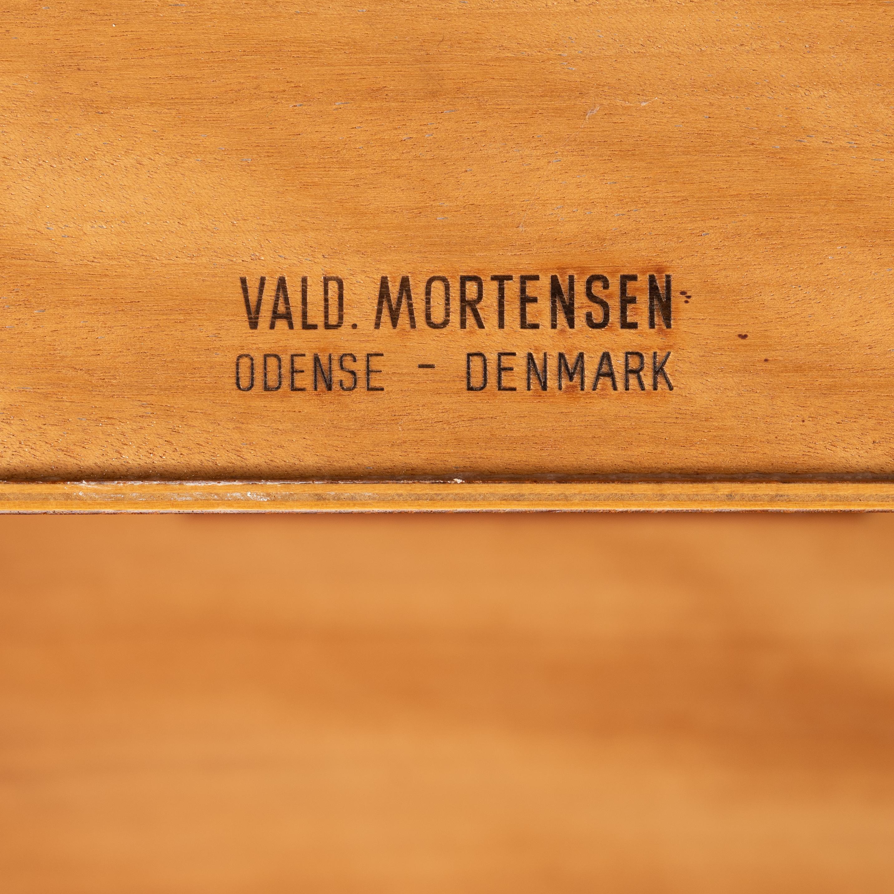 Mid-Century Modern Danish Teak Freestanding Desk by Valdermar Mortensen, 1960s 5