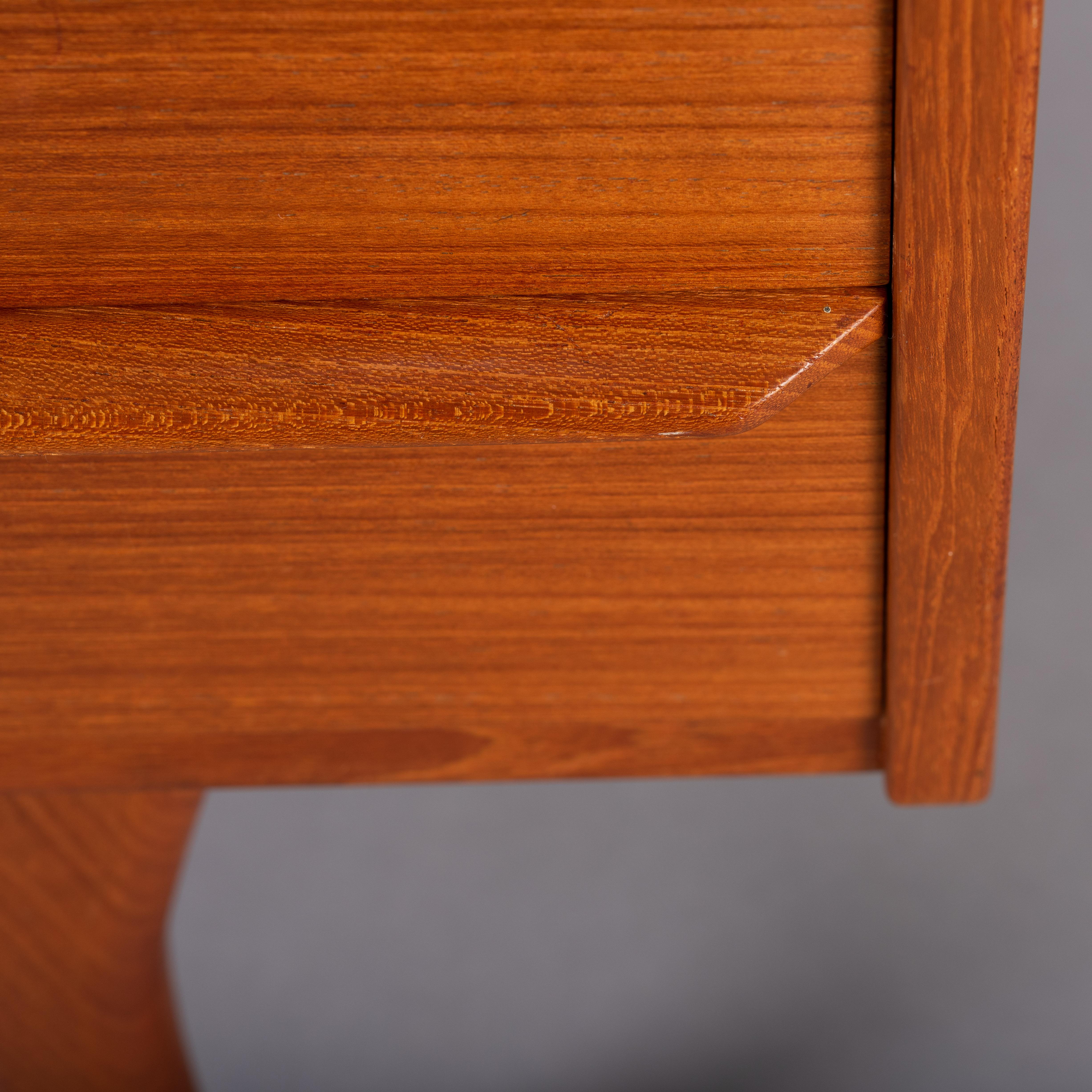 Mid-Century Modern Danish Teak Freestanding Desk by Valdermar Mortensen, 1960s 10