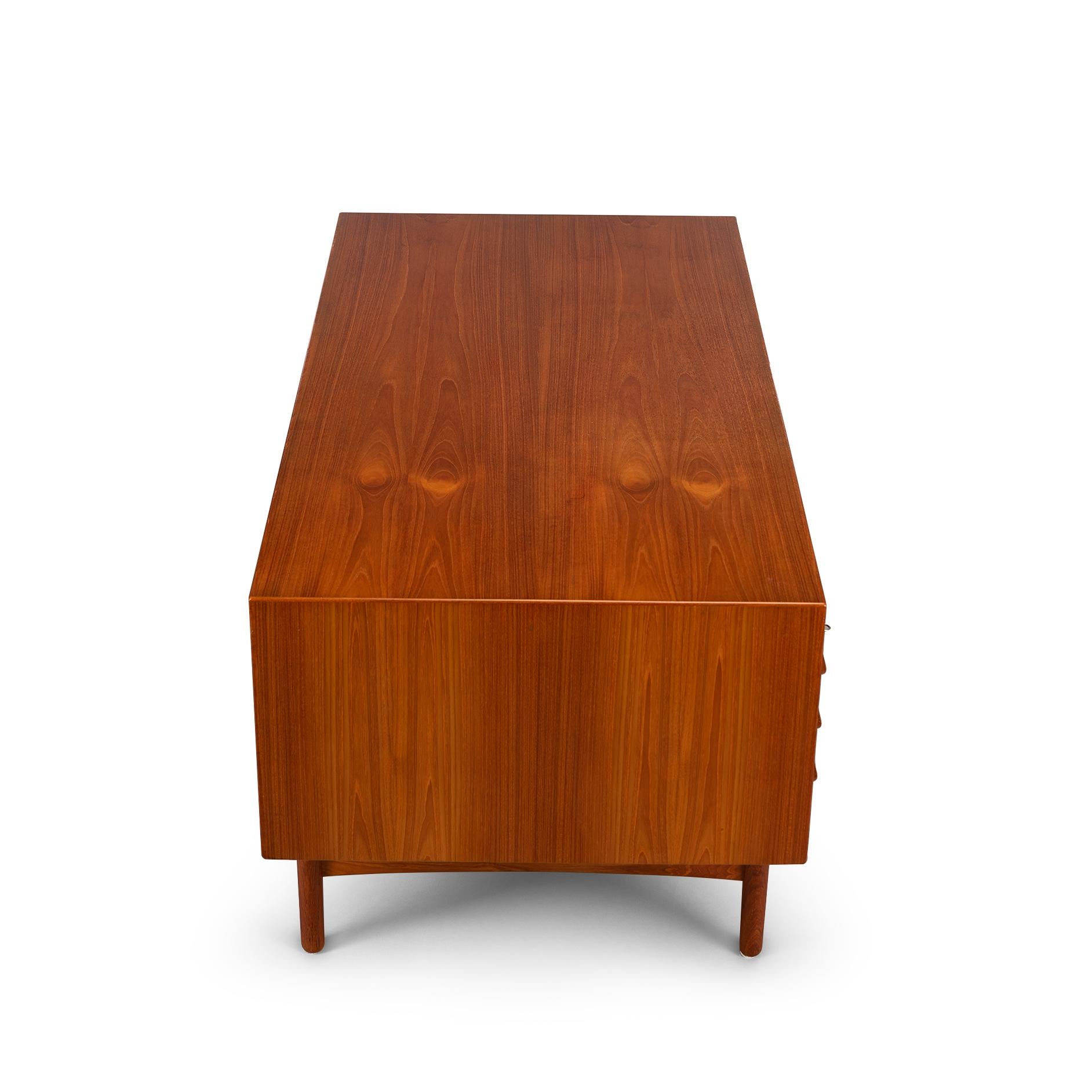 Mid-Century Modern Danish Teak Freestanding Desk by Valdermar Mortensen, 1960s 2