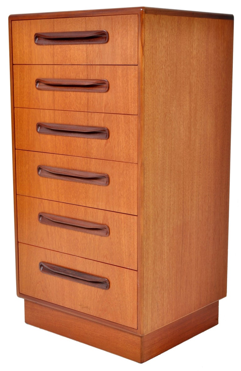 Mid Century Modern Danish Teak Fresco Chest Of Drawers Dresser G