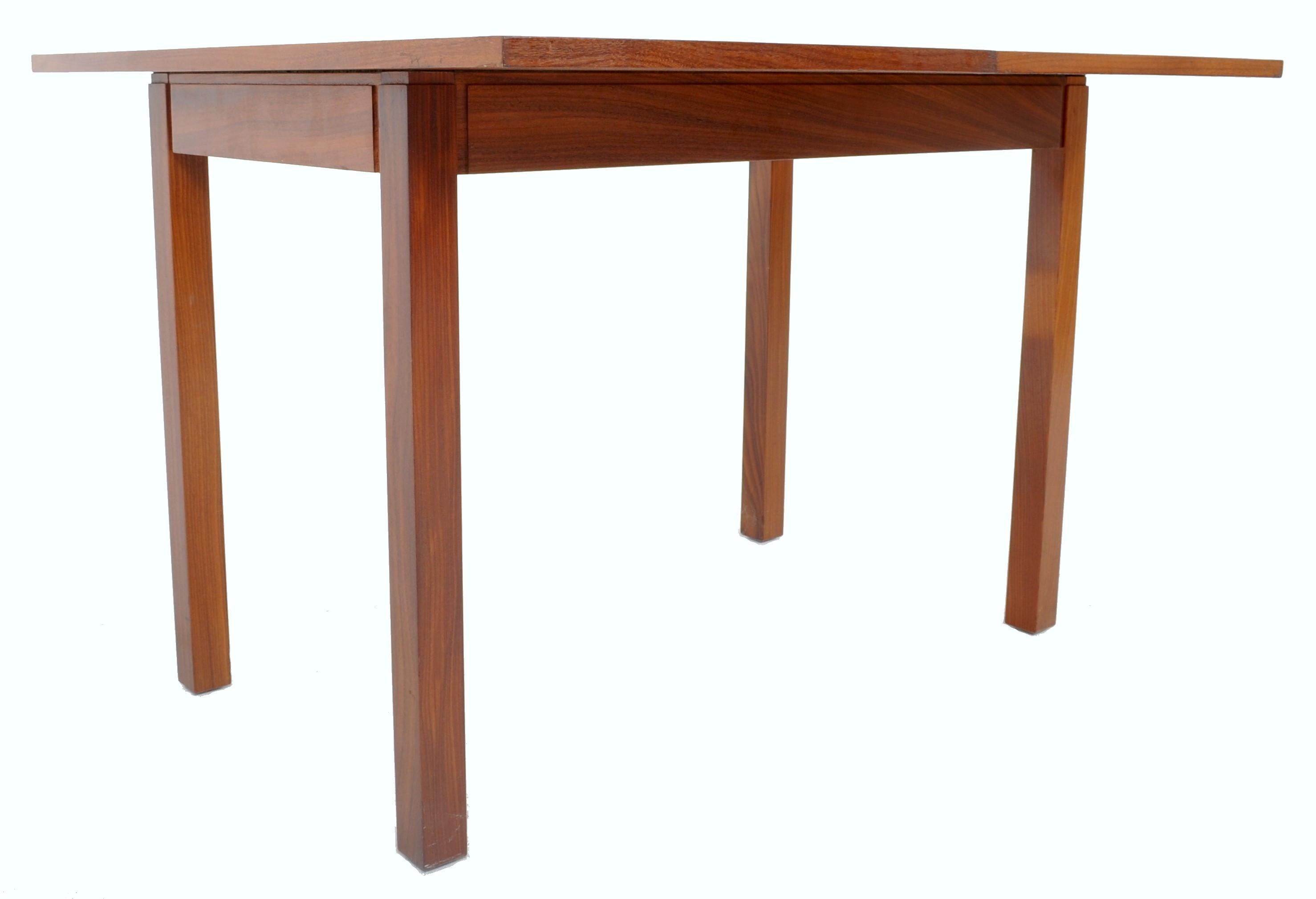 Mid-Century Modern Danish Teak Games Card Table, 1960s In Good Condition In Portland, OR
