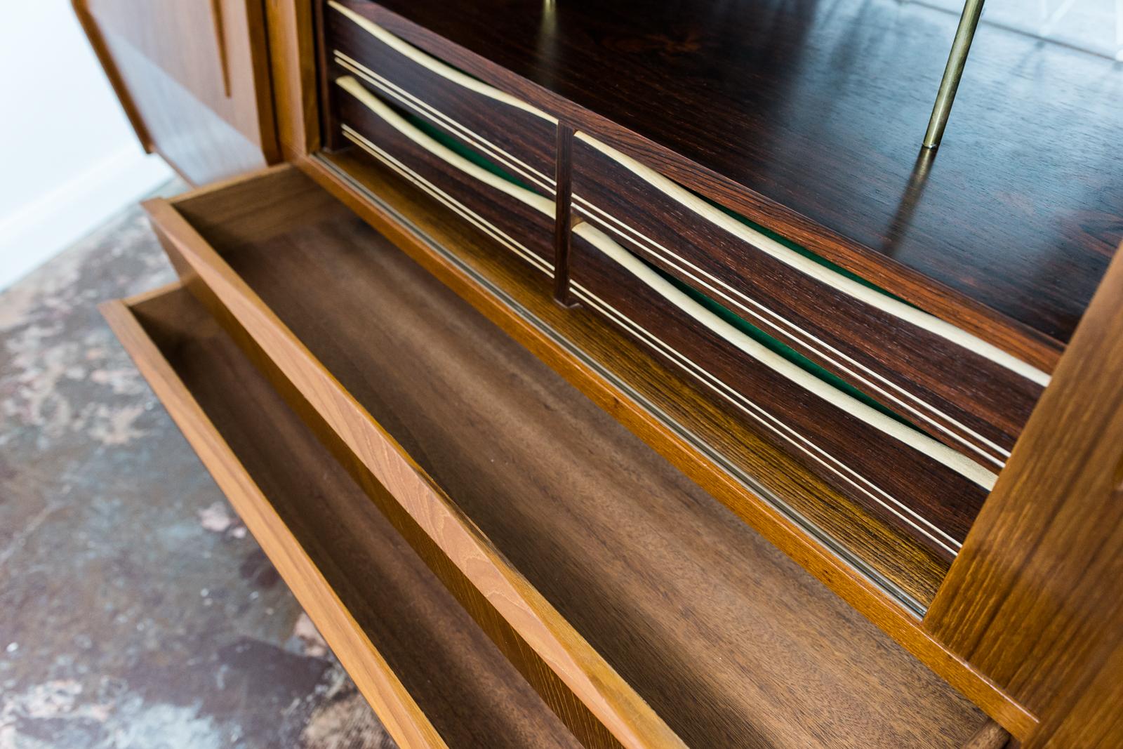 Mid-Century Modern Danish Teak Highboard Credenza 1960's 8