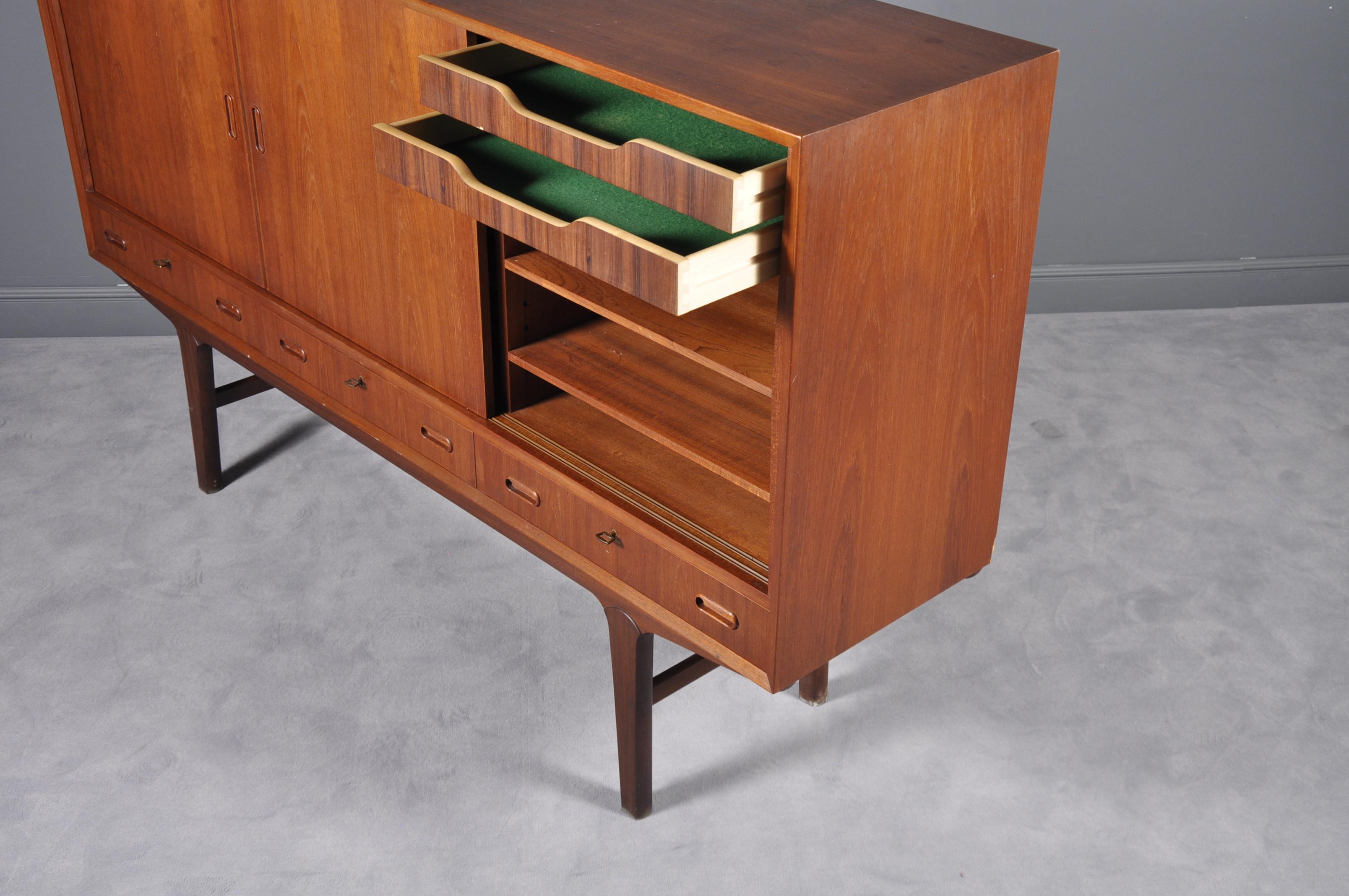 Mid-Century Modern Danish Teak Highboard, 1960s 3