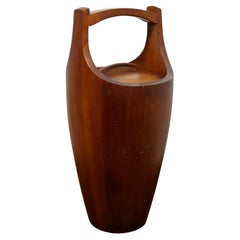 Retro Mid Century Modern Danish Teak Ice Bucket Bar Accessory 1960s Scandinavian