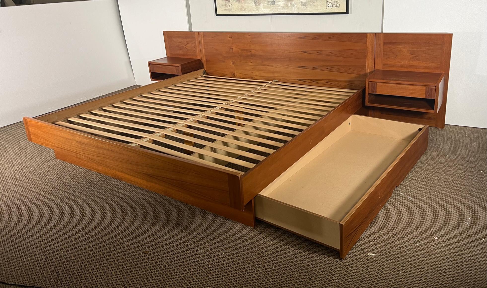 king size platform bed with storage