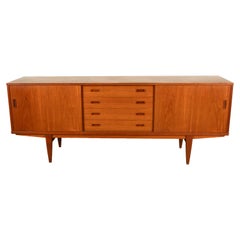 Mid Century Modern Danish Teak Long John Credenza Sideboard by Lyby Mobler 1960s