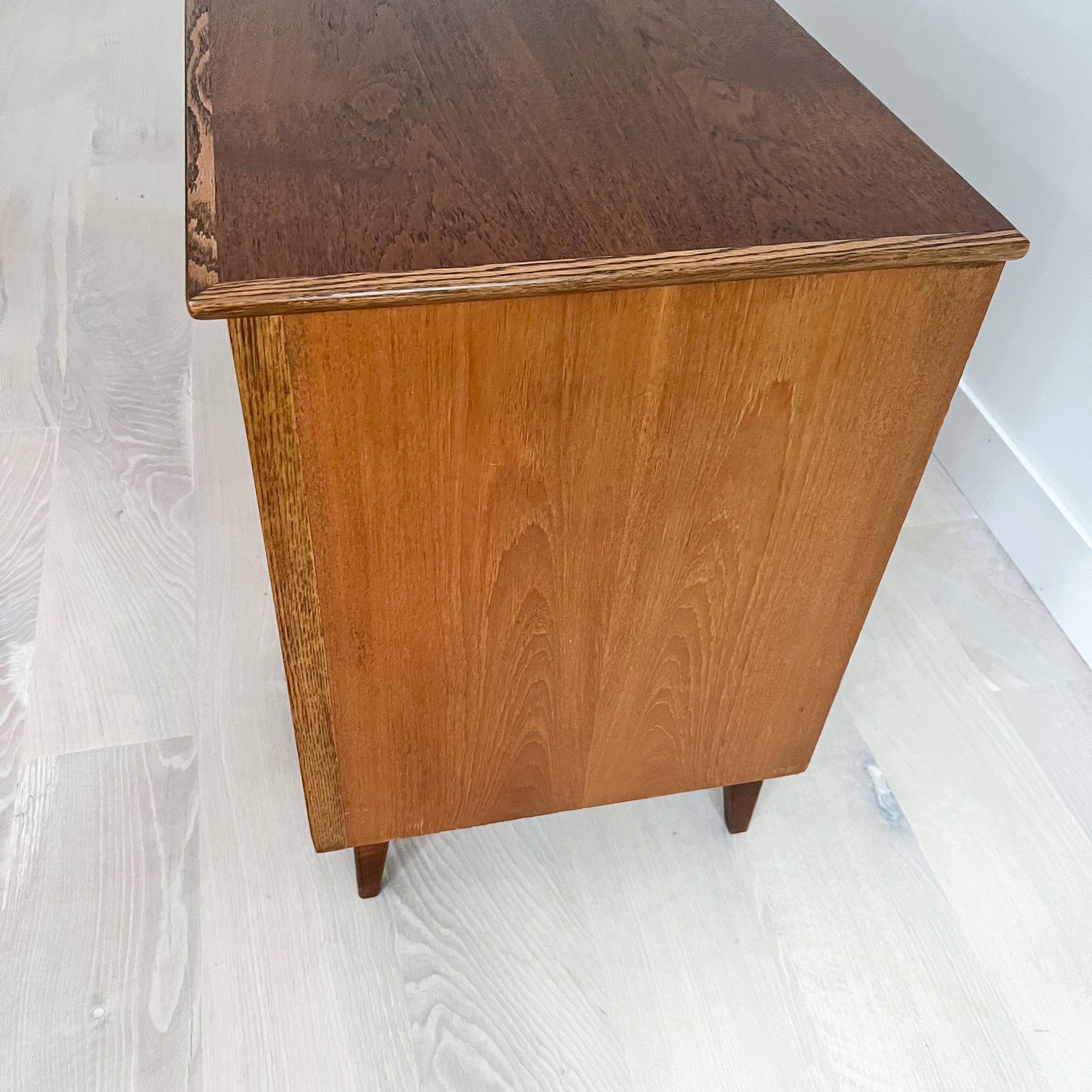 Mid-Century Modern Danish Teak Low 8 Drawer Dresser with Oak Trim 3