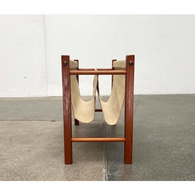 Mid-Century Modern Danish Teak Magazine Holder, 1960s For Sale 8