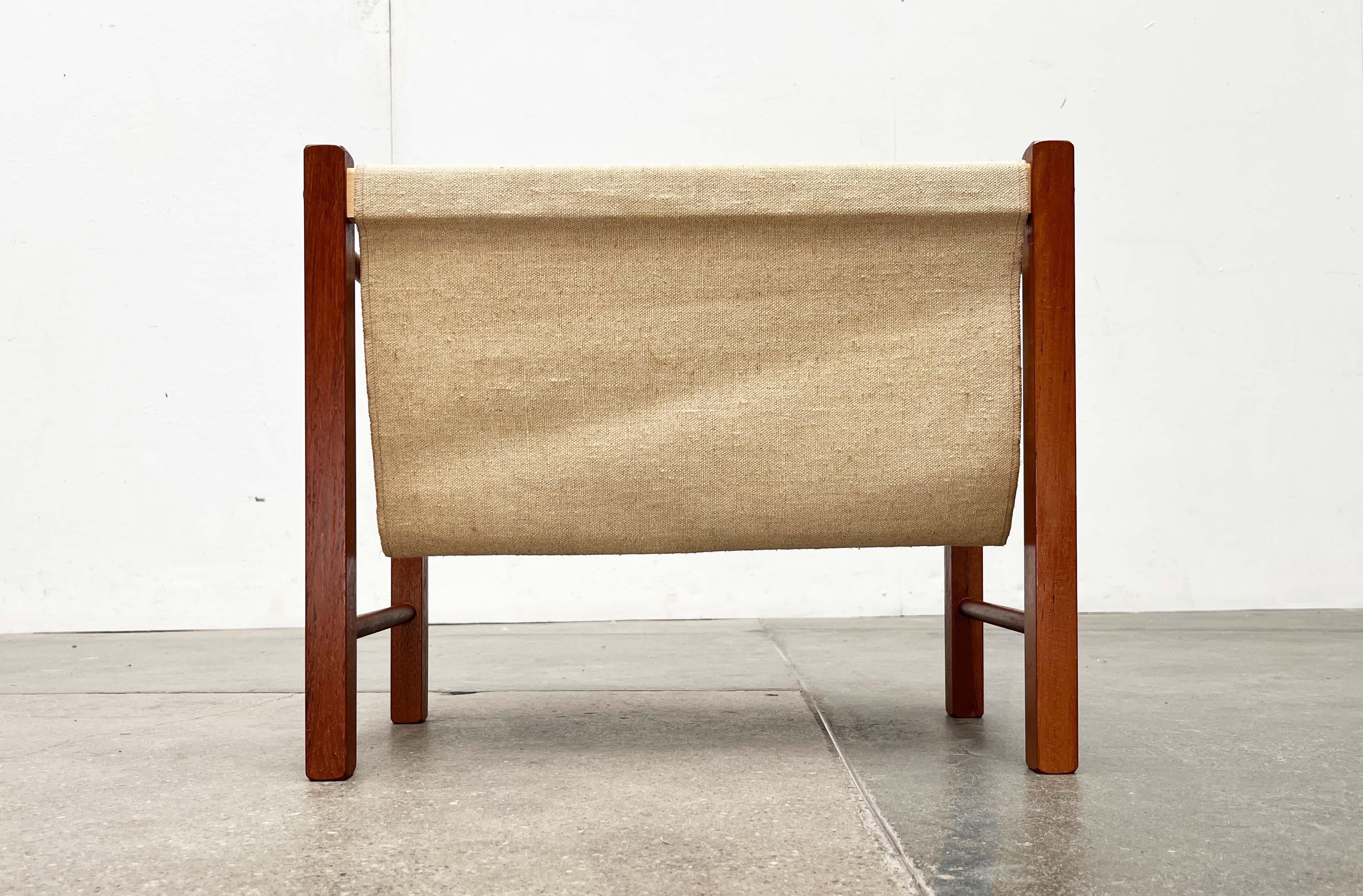 Mid-Century Modern Danish Teak Magazine Holder, 1960s For Sale 12