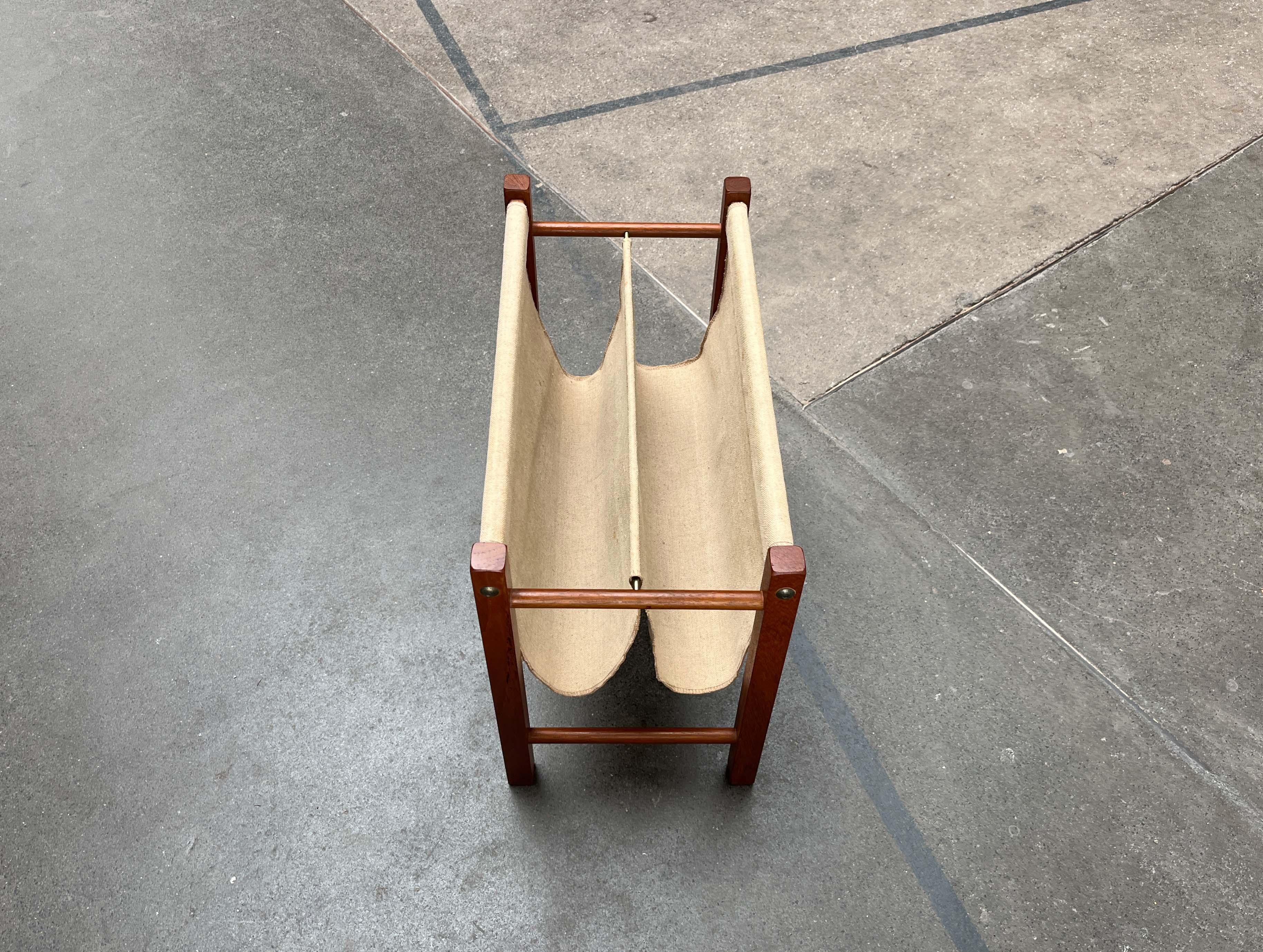 Mid-20th Century Mid-Century Modern Danish Teak Magazine Holder, 1960s For Sale