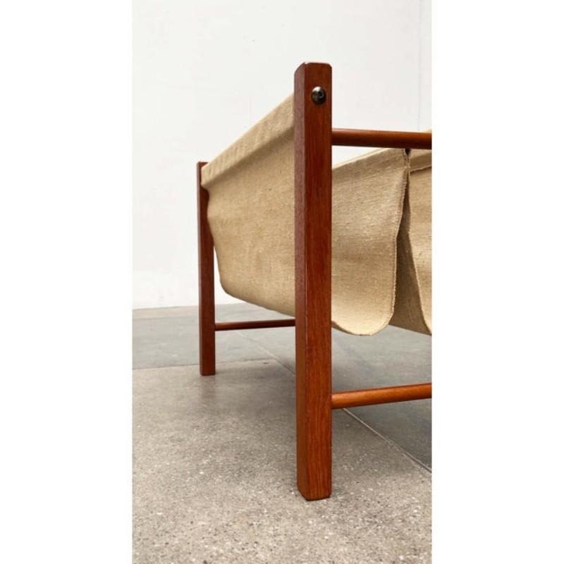 Mid-Century Modern Danish Teak Magazine Holder, 1960s For Sale 3