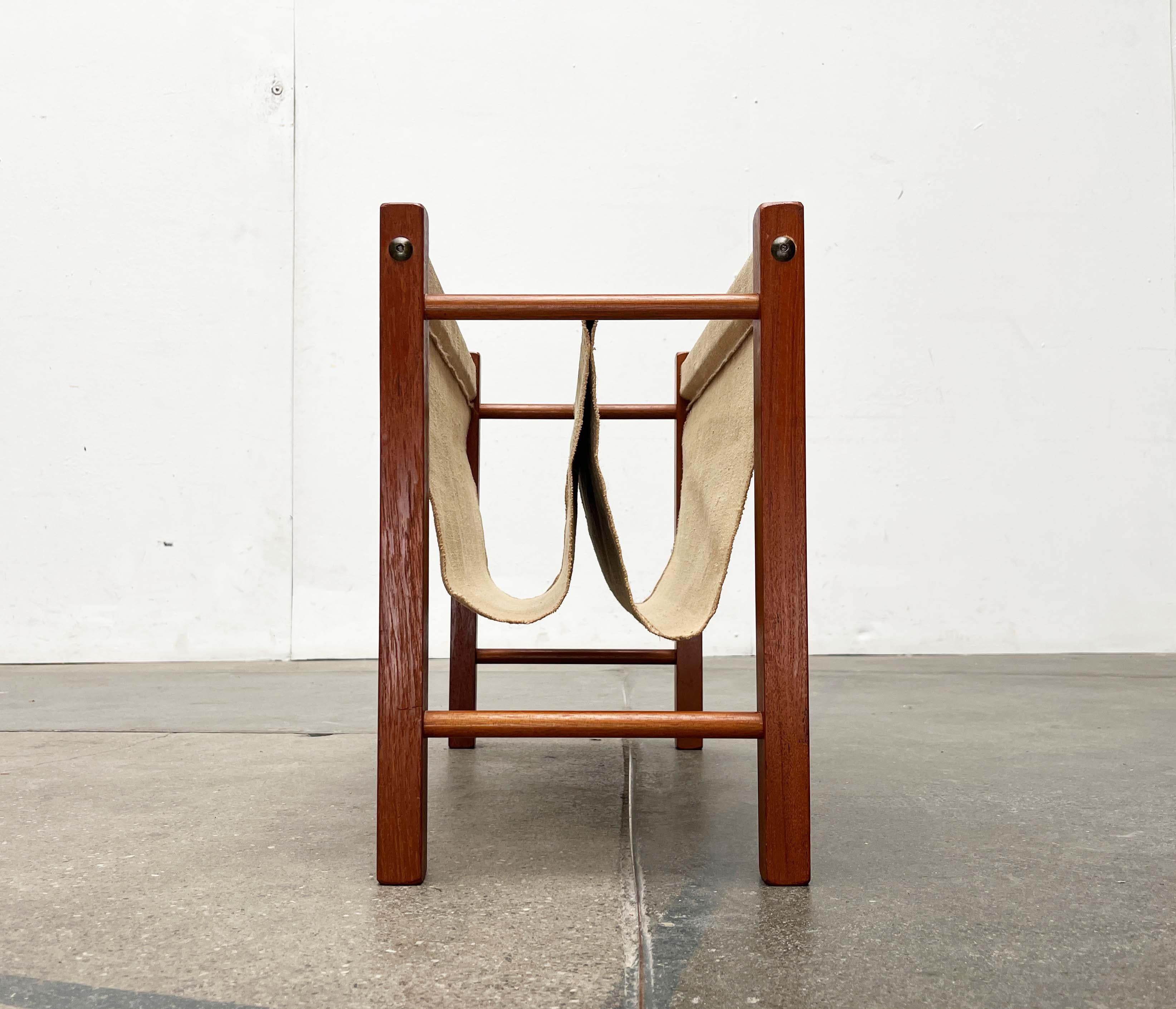 Mid-Century Modern Danish Teak Magazine Holder, 1960s For Sale 3