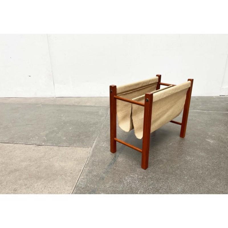 Mid-Century Modern Danish Teak Magazine Holder, 1960s For Sale 4