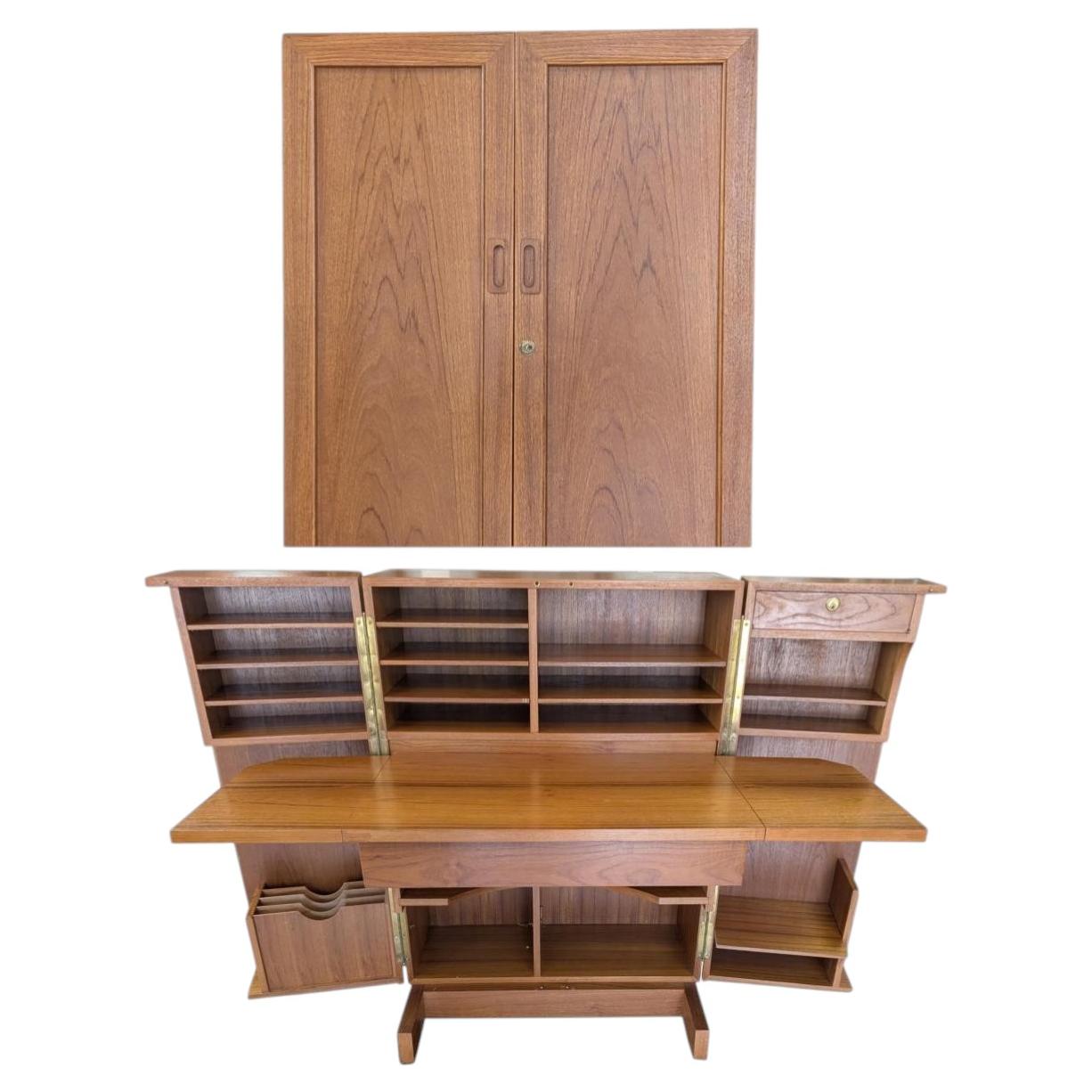 Mid Century Modern Danish Teak “Magic Box” Secretary