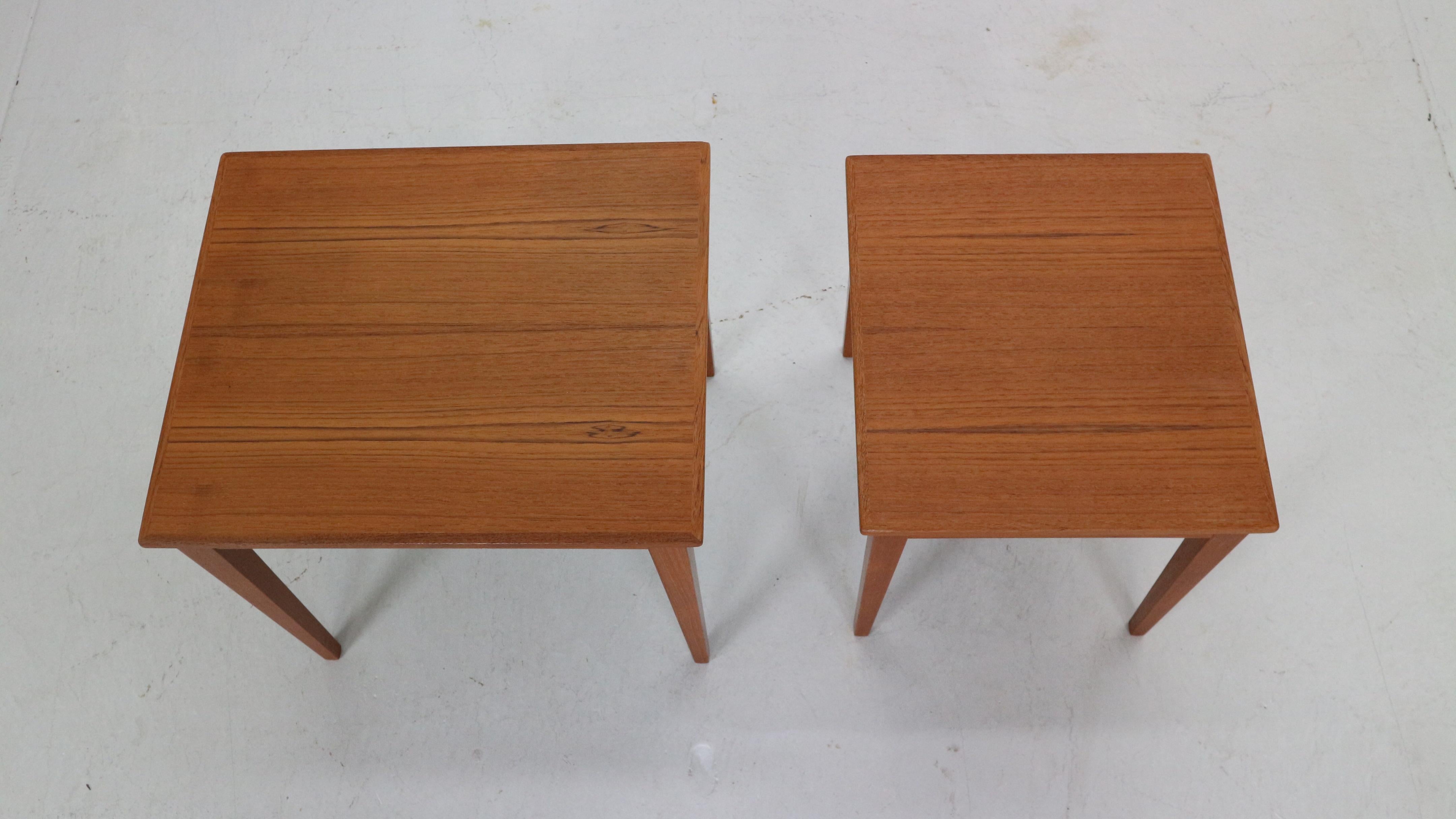 Mid-Century Modern Danish Teak Nesting Tables, 1960's 7