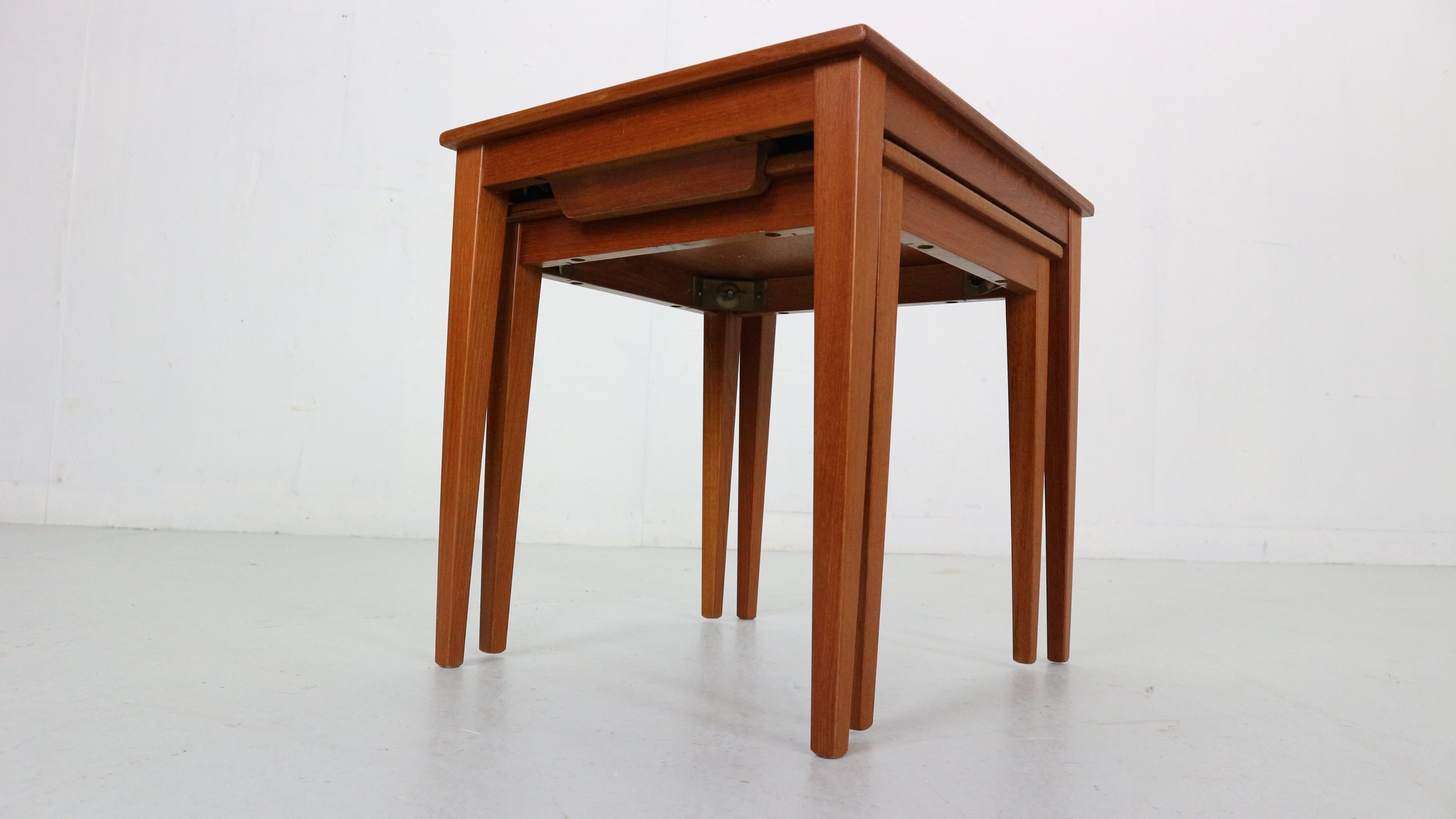 Mid-Century Modern Danish Teak Nesting Tables, 1960's 11