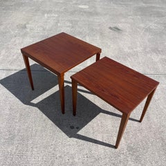 Mid-Century Modern Danish Teak Nesting Tables, a Pair