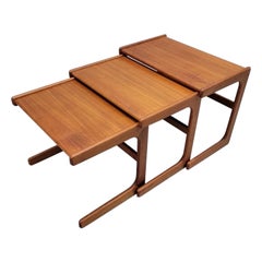 Mid Century Modern Danish Teak Nesting Tables by Salin Nyborg Møbler - Set of 3