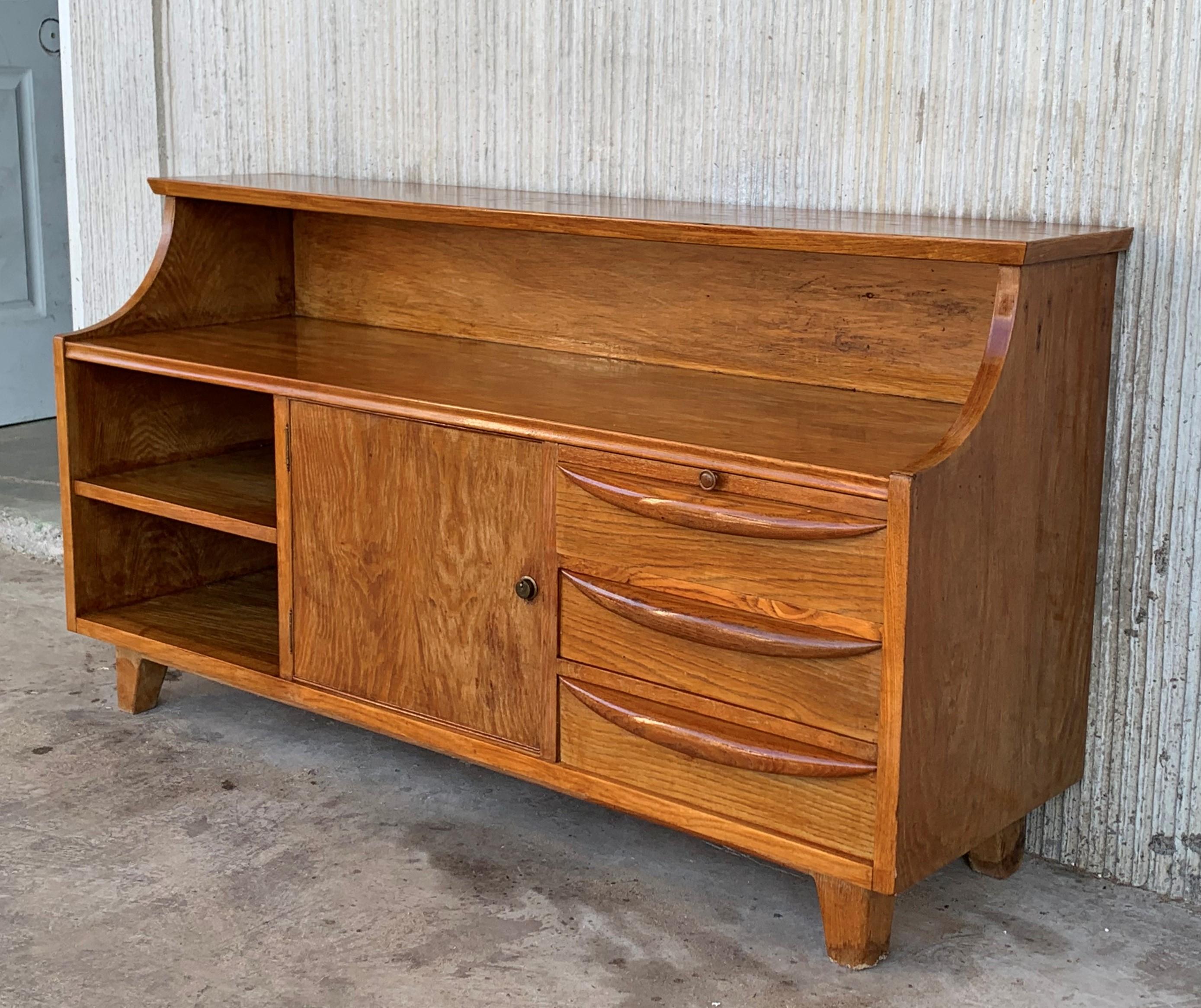 Paar große dänische Nachttische, Sideboard oder niedrige Kommoden aus Teakholz, Mid-Century Modern (Skandinavische Moderne) im Angebot