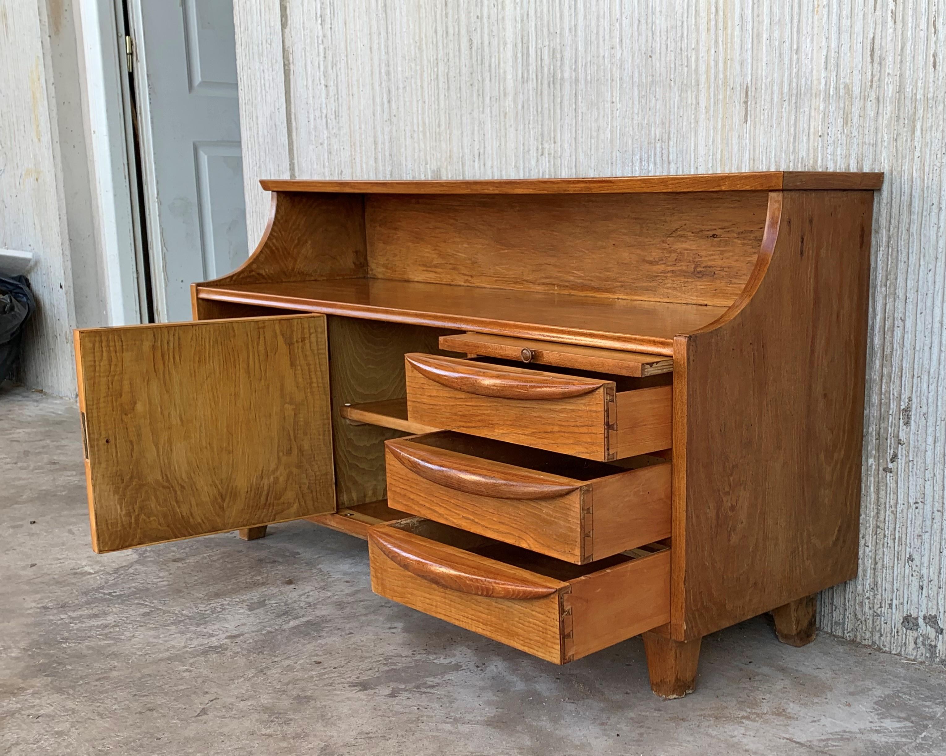 Mid-Century Modern Danish Teak Pair of Large Nightstands, Sideboard or Lowboy In Good Condition For Sale In Miami, FL