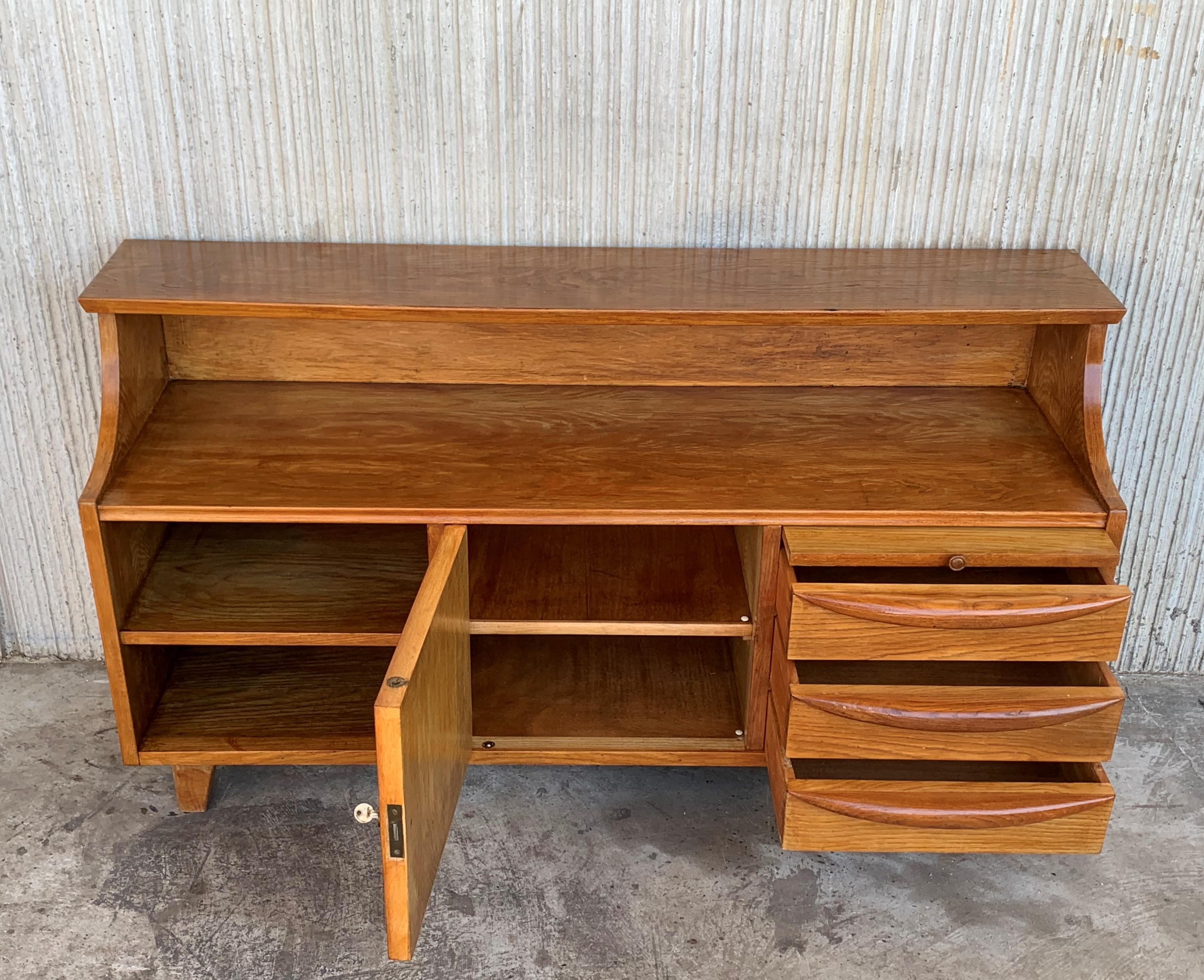 Paar große dänische Nachttische, Sideboard oder niedrige Kommoden aus Teakholz, Mid-Century Modern im Angebot 1